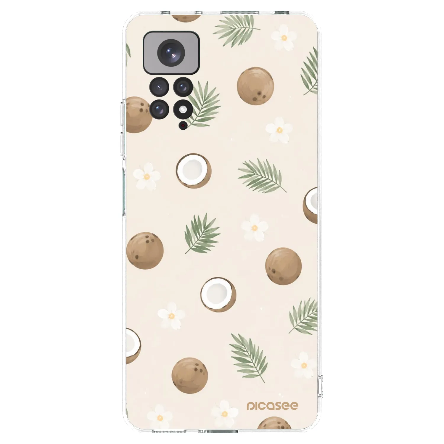 Picasee silikonska prozirna maskica za Xiaomi Redmi Note 11S 4G - Coconut Breeze