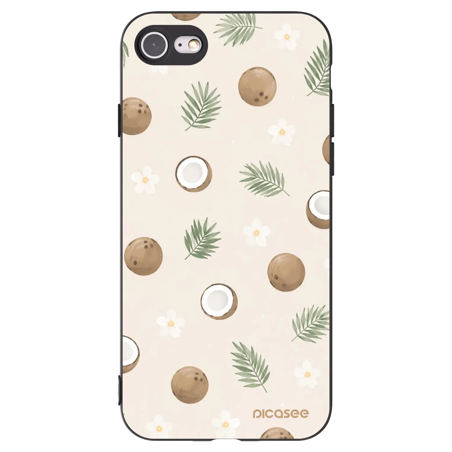 Picasee crna silikonska maskica za Apple iPhone SE 2022 - Coconut Breeze