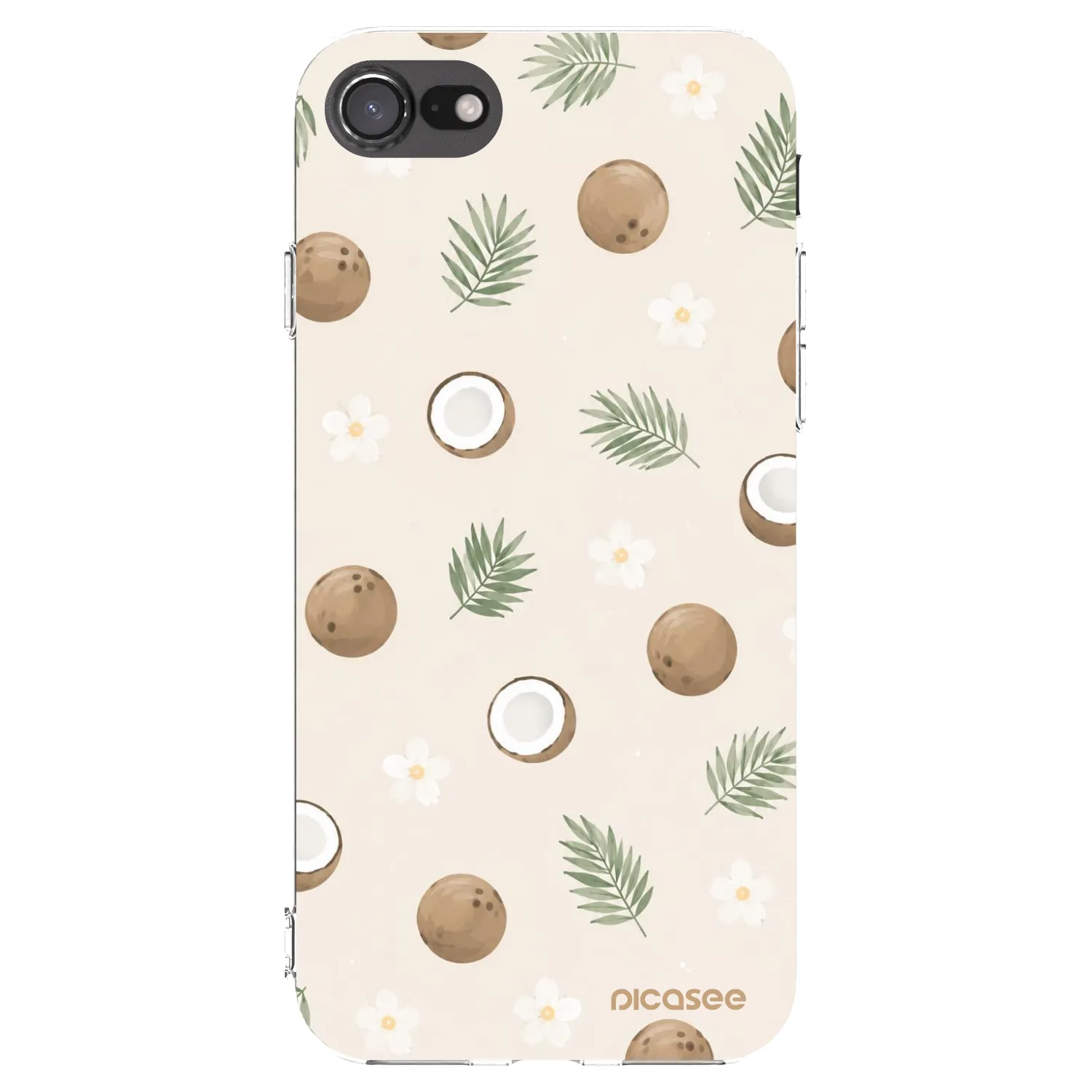 Picasee silikonska prozirna maskica za Apple iPhone SE 2022 - Coconut Breeze
