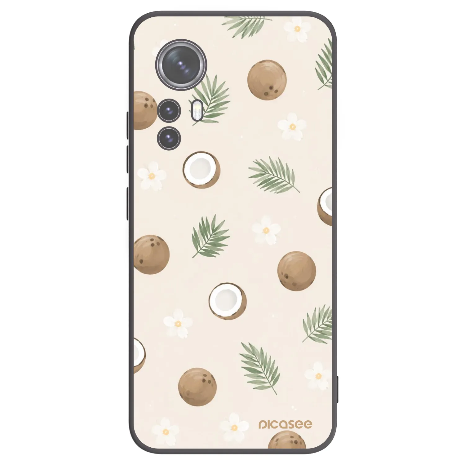 Picasee crna silikonska maskica za Xiaomi 12 - Coconut Breeze