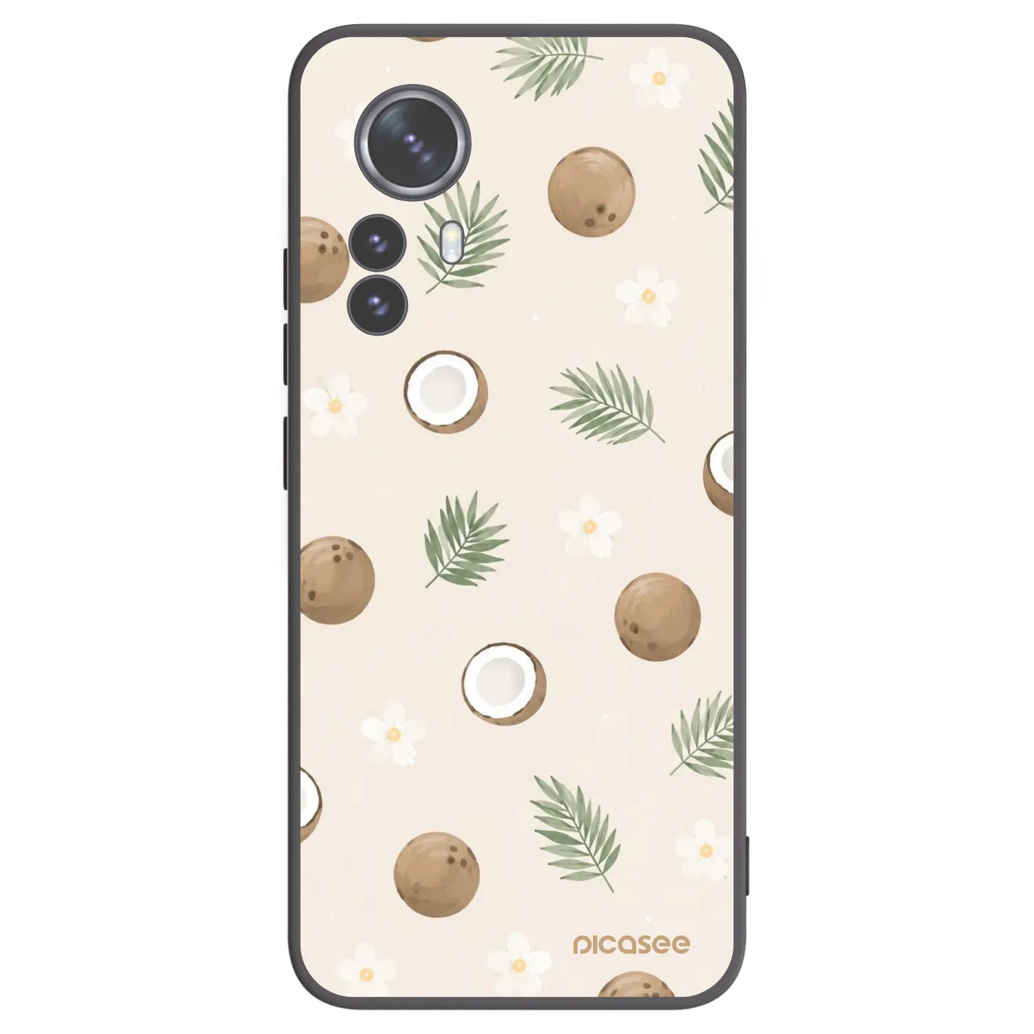 Picasee crna silikonska maskica za Xiaomi 12 Pro - Coconut Breeze