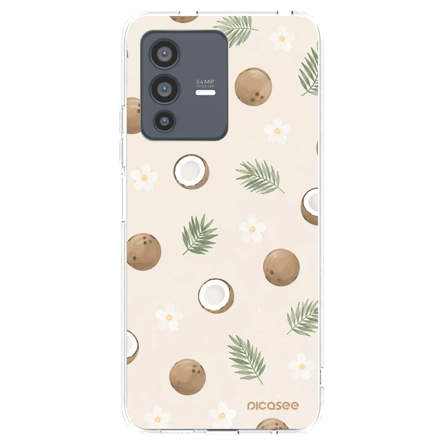 Picasee silikonska prozirna maskica za Vivo V23 5G - Coconut Breeze