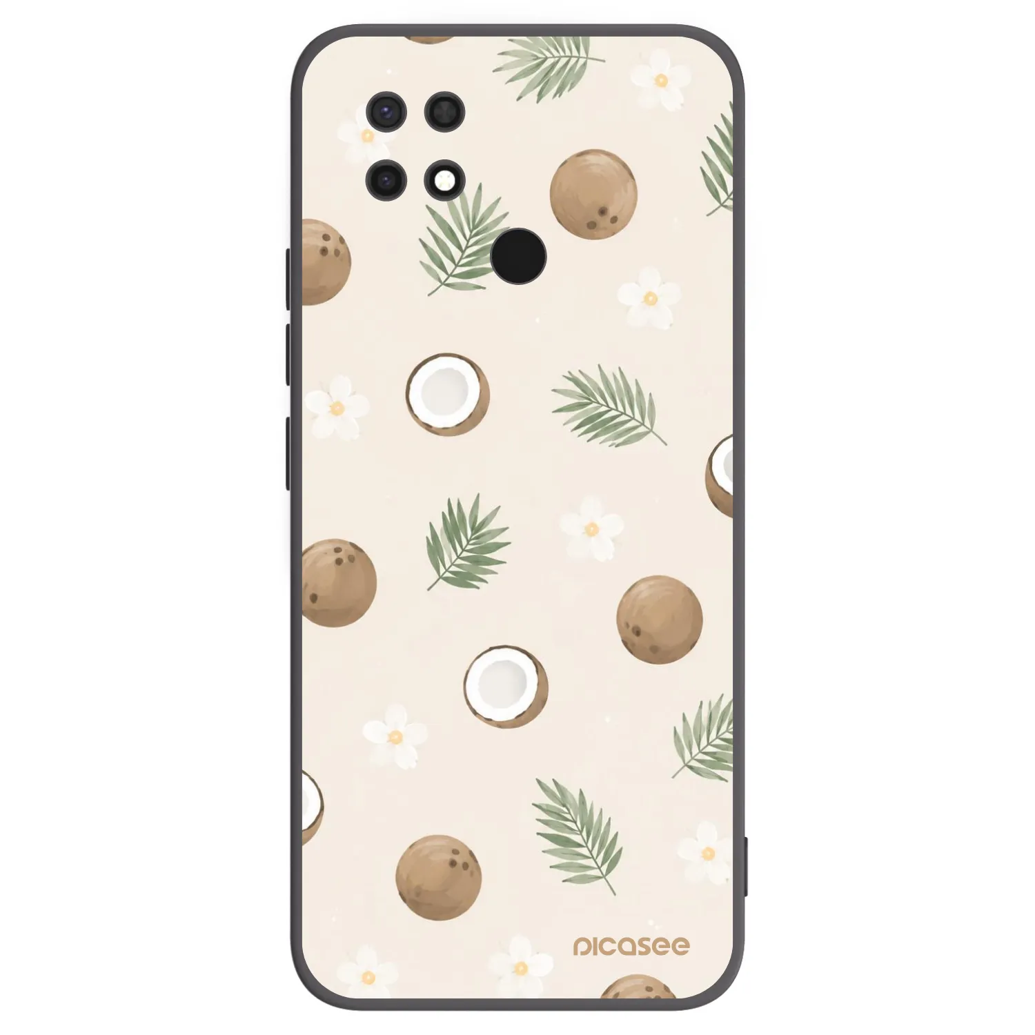 Picasee crna silikonska maskica za Xiaomi Redmi 10C - Coconut Breeze