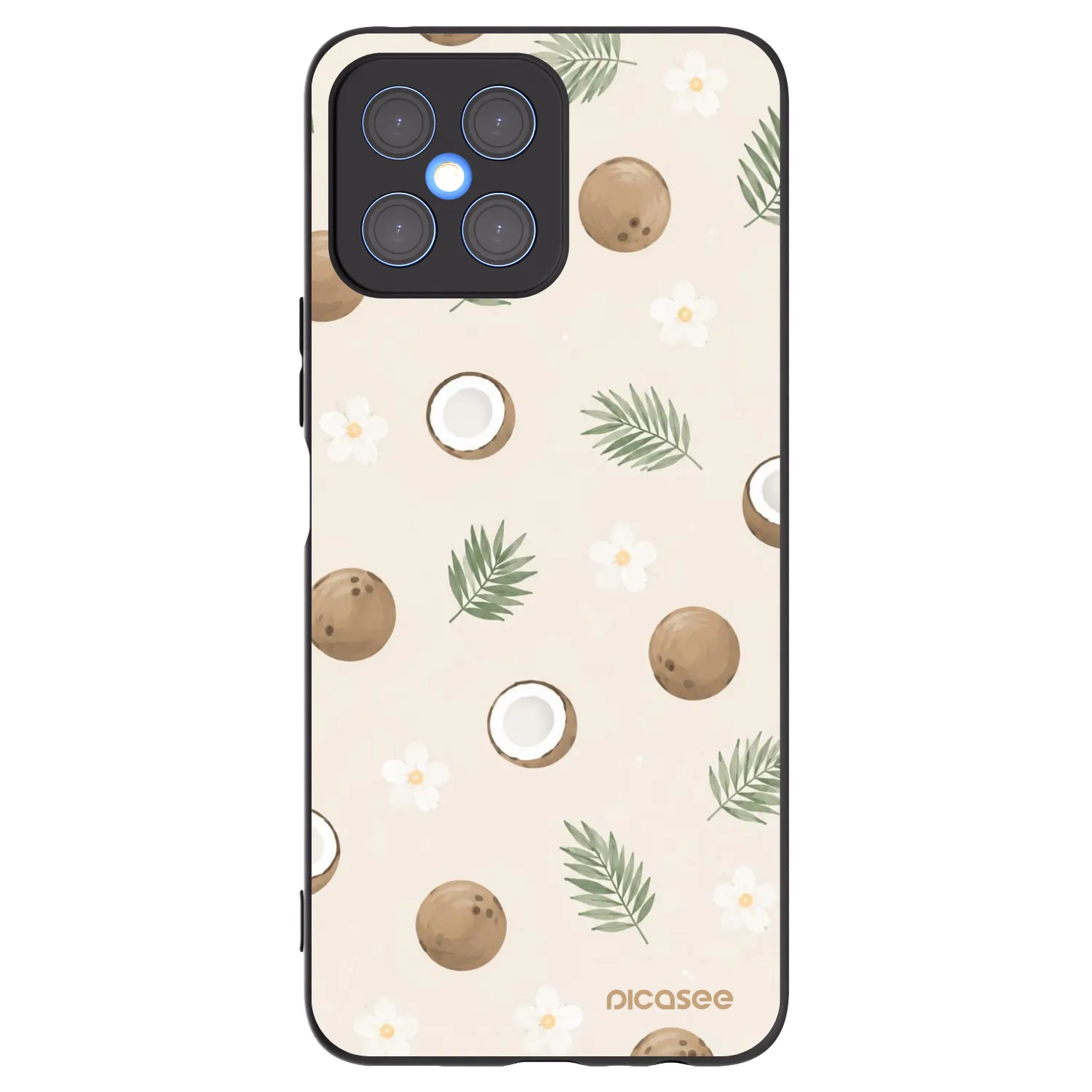 Picasee crna silikonska maskica za Honor X8 4G - Coconut Breeze