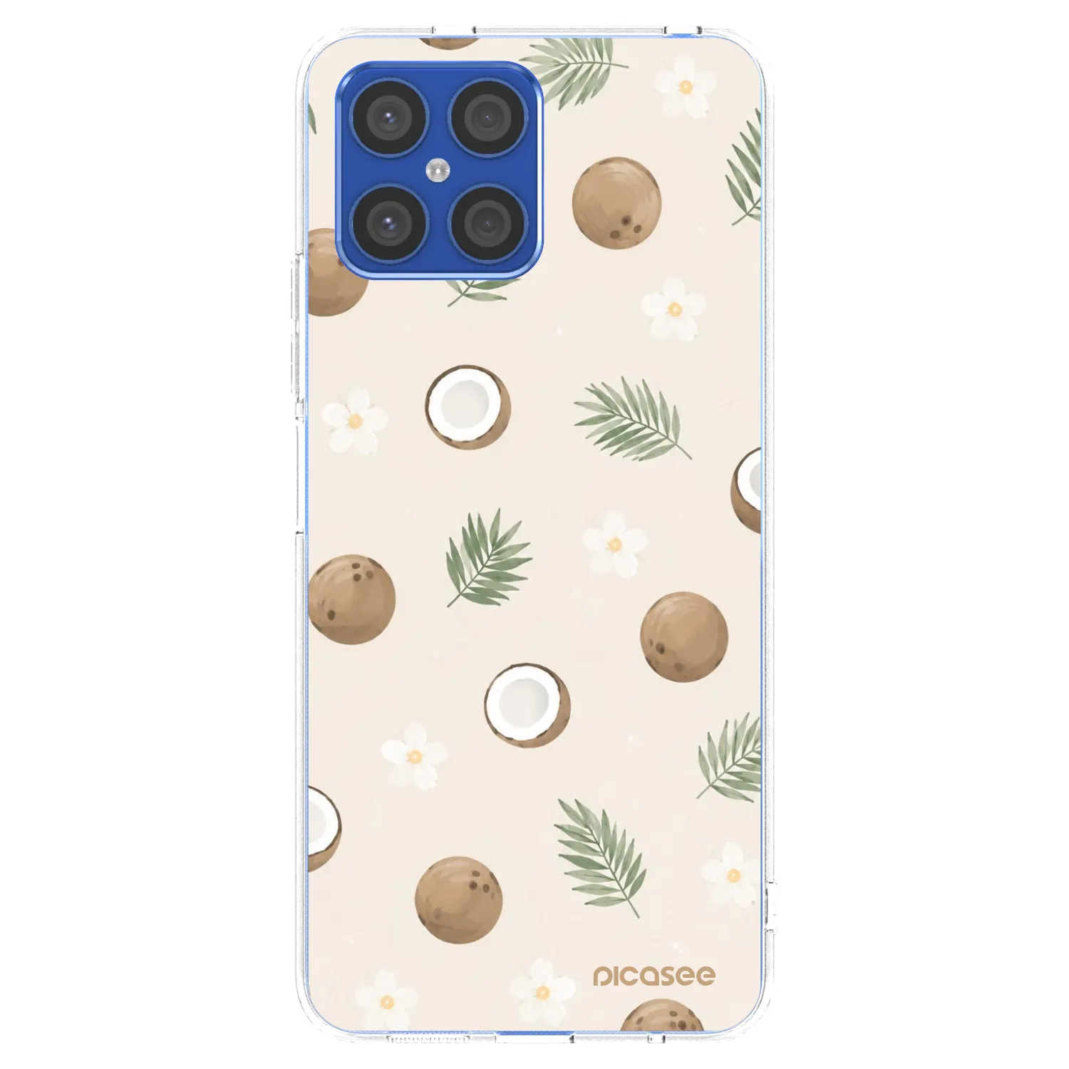 Picasee silikonska prozirna maskica za Honor X8 4G - Coconut Breeze