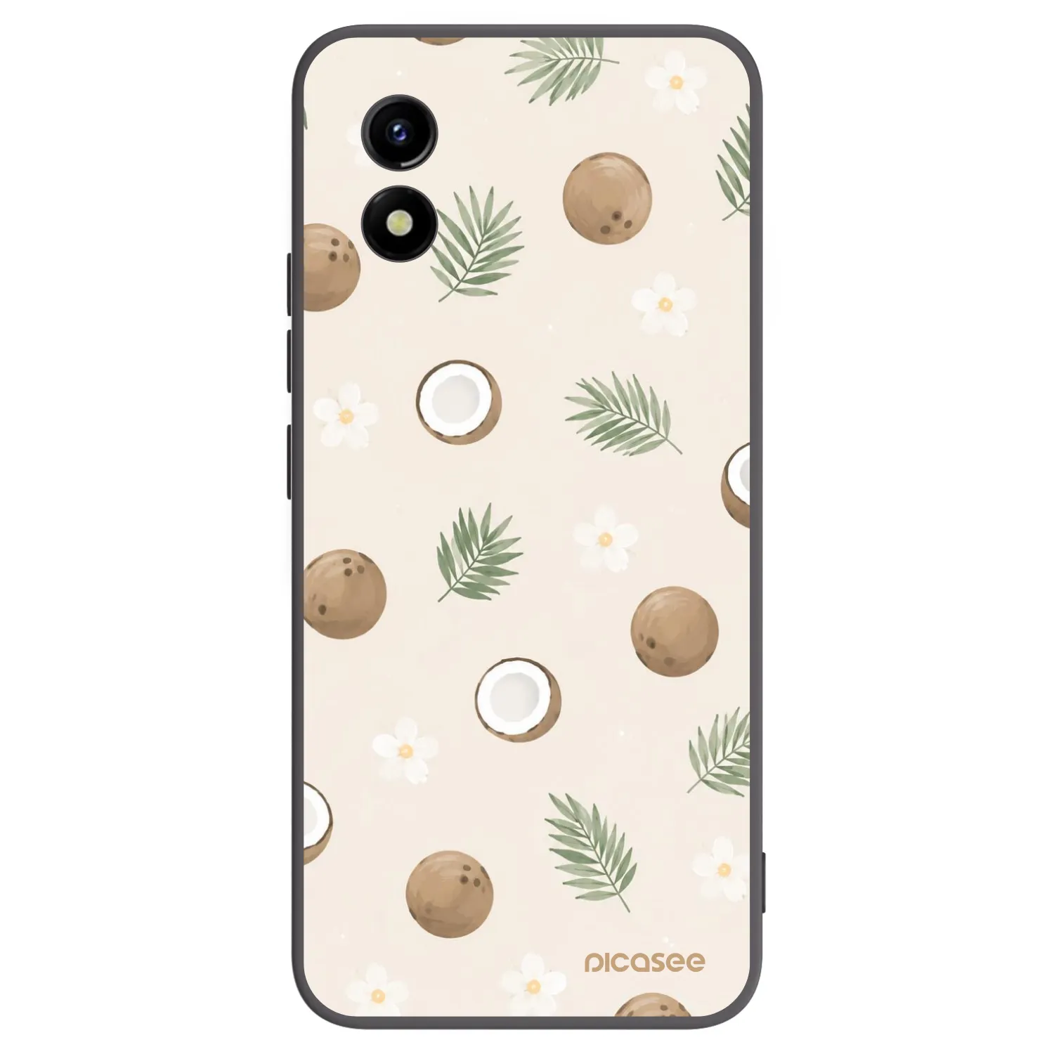 Picasee crna silikonska maskica za Vivo Y01 - Coconut Breeze