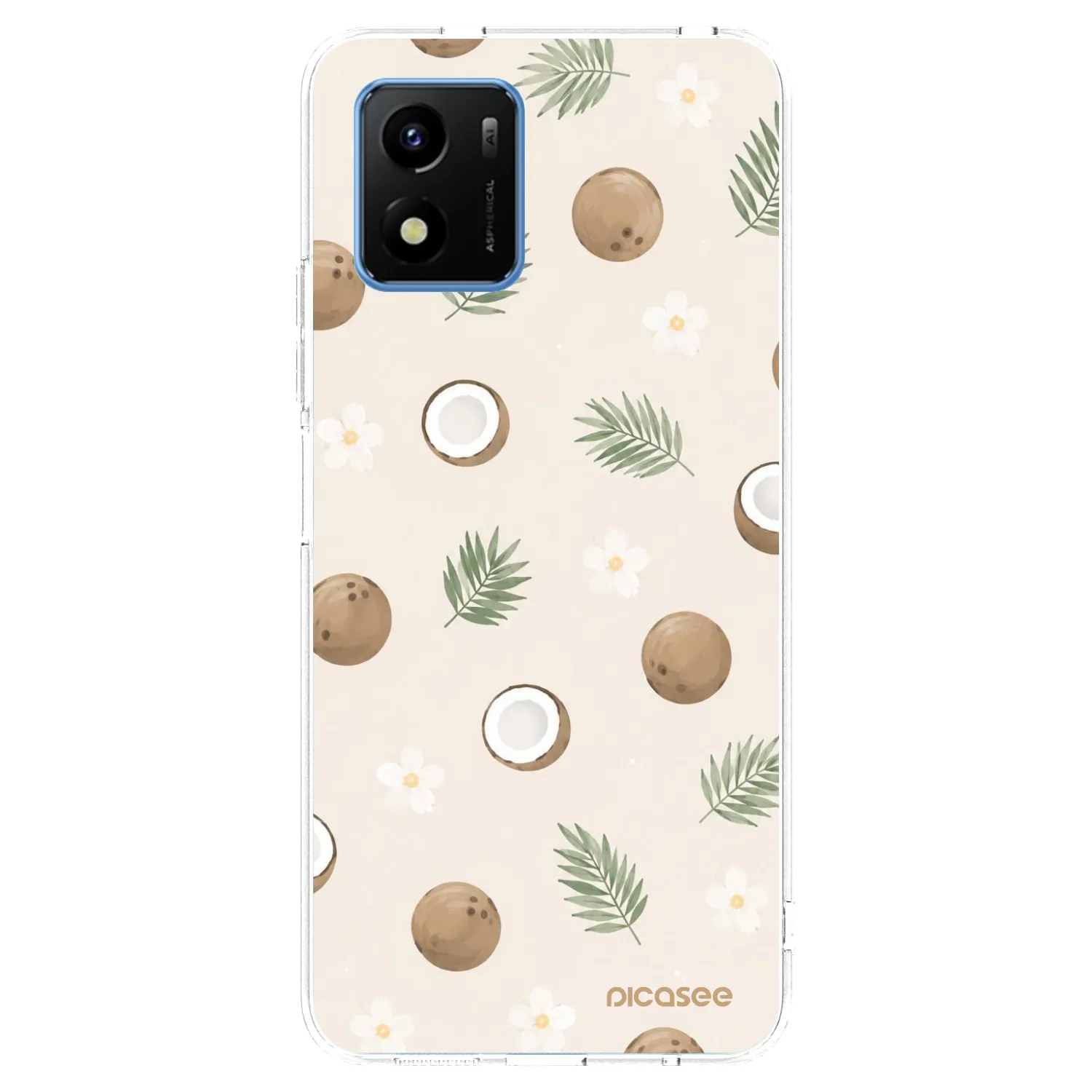 Picasee silikonska prozirna maskica za Vivo Y01 - Coconut Breeze