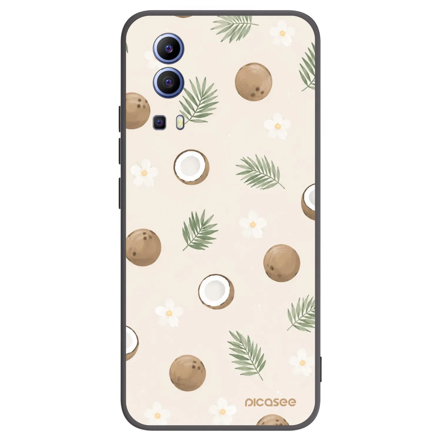Picasee crna silikonska maskica za Vivo Y52 5G - Coconut Breeze