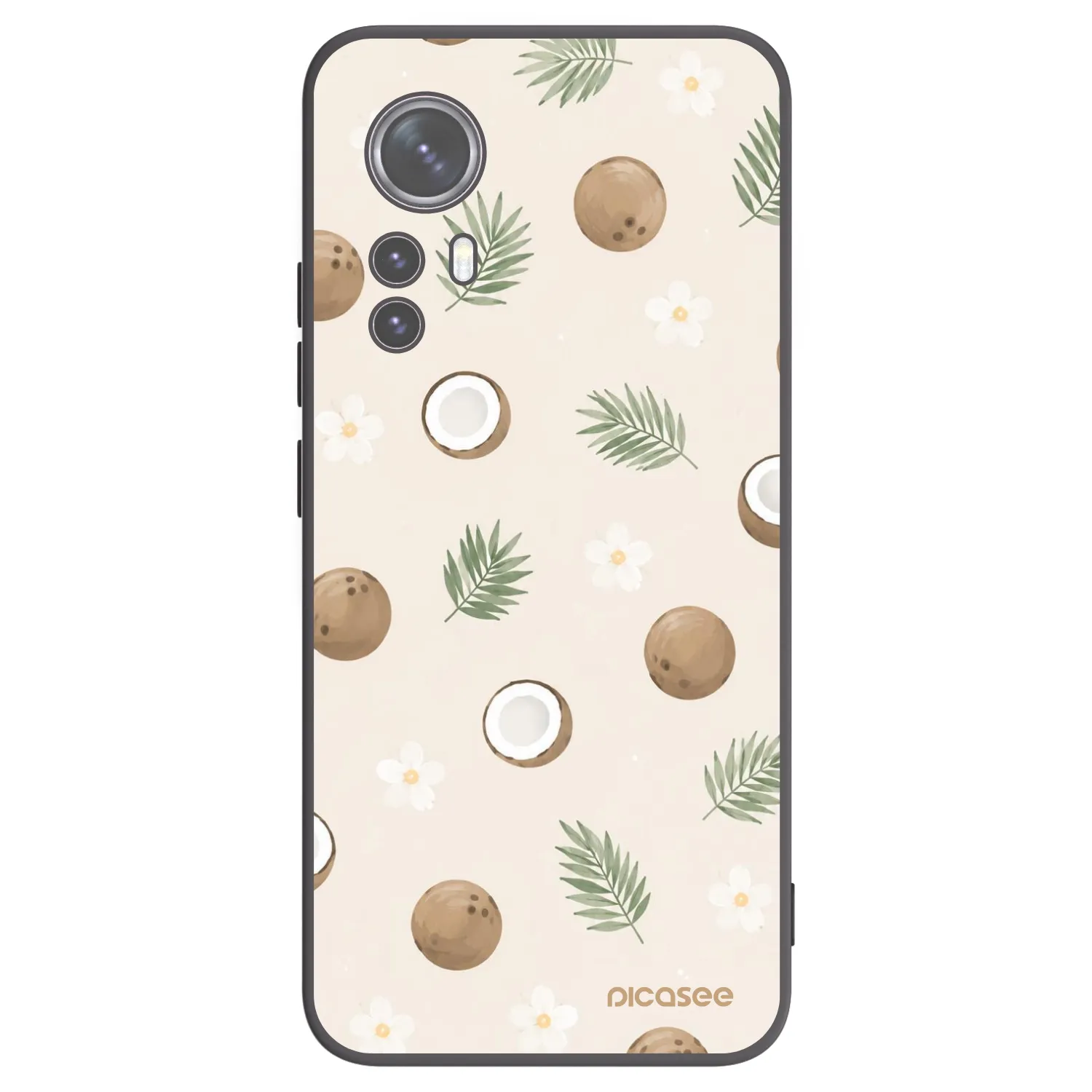 Picasee crna silikonska maskica za Xiaomi 12X - Coconut Breeze