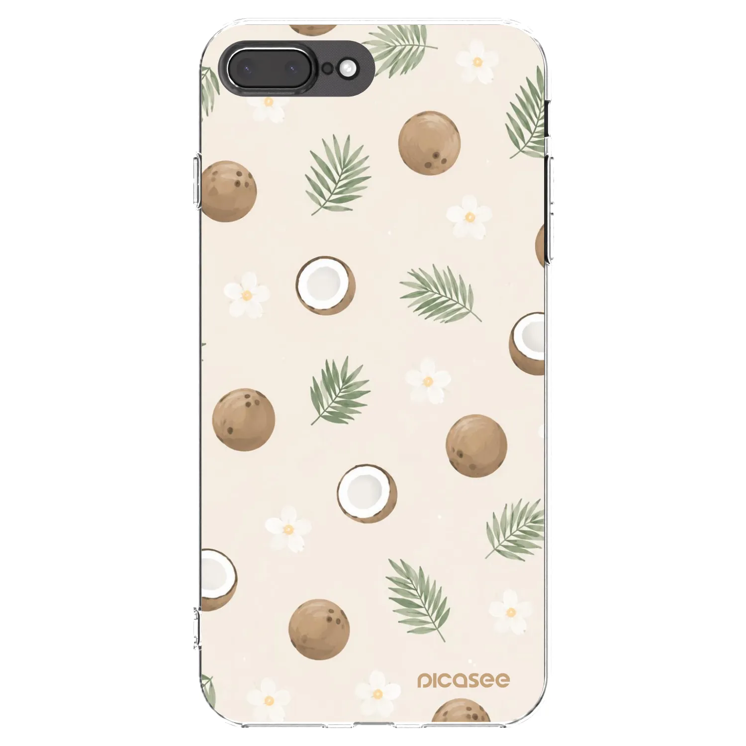 Picasee silikonska prozirna maskica za Apple iPhone 8 Plus - Coconut Breeze