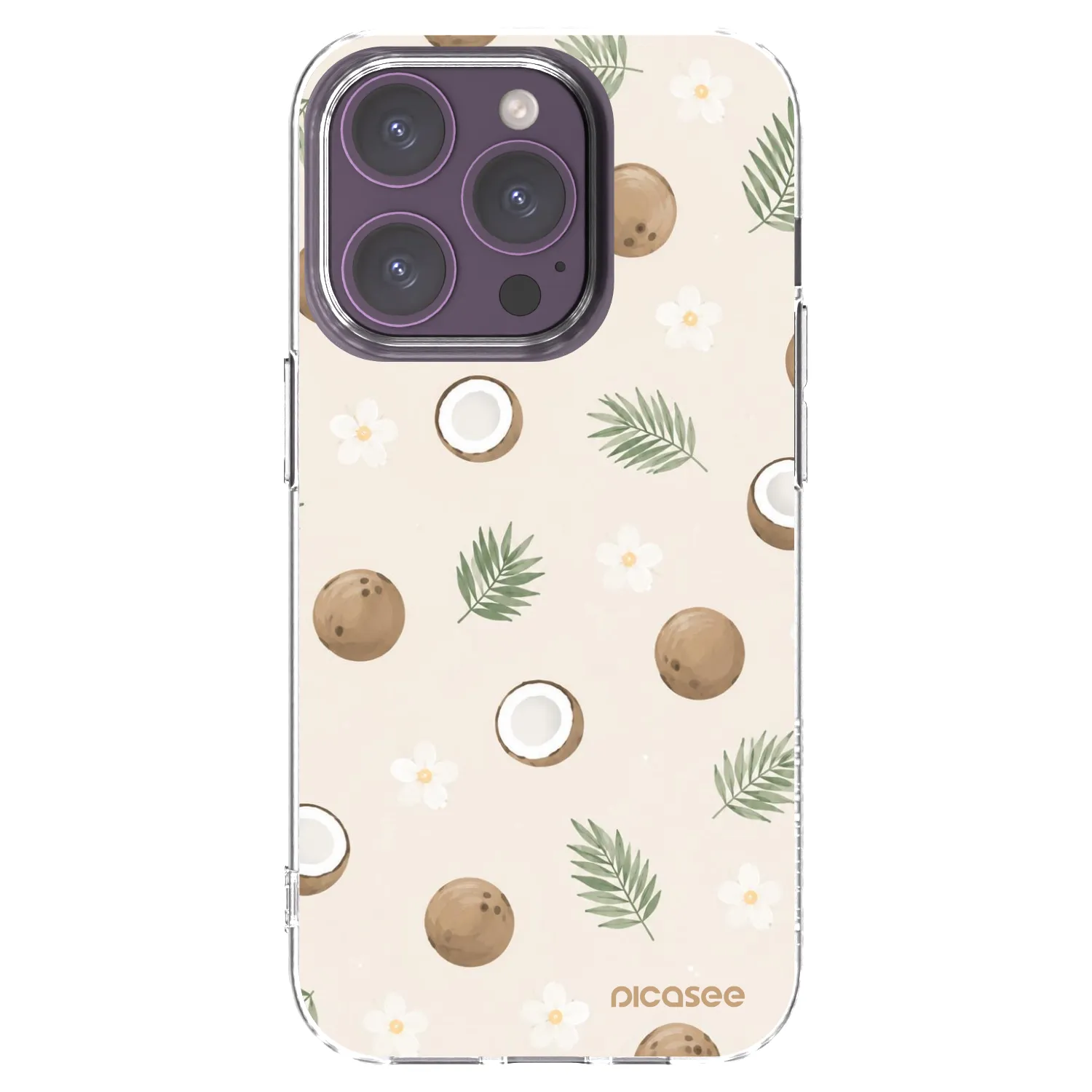 Picasee silikonska prozirna maskica za Apple iPhone 14 Pro - Coconut Breeze
