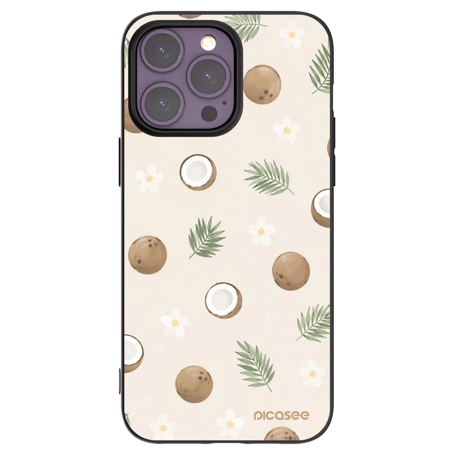 Picasee crna silikonska maskica za Apple iPhone 14 Pro Max - Coconut Breeze