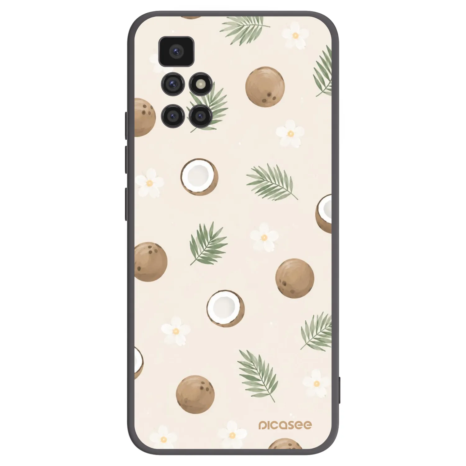 Picasee crna silikonska maskica za Xiaomi Redmi 10 (2022) - Coconut Breeze