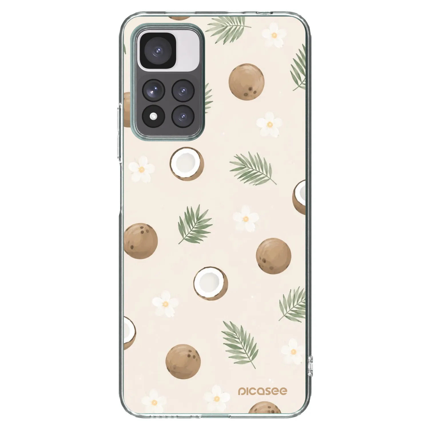 Picasee silikonska prozirna maskica za Xiaomi Redmi Note 11 Pro+ 5G - Coconut Breeze