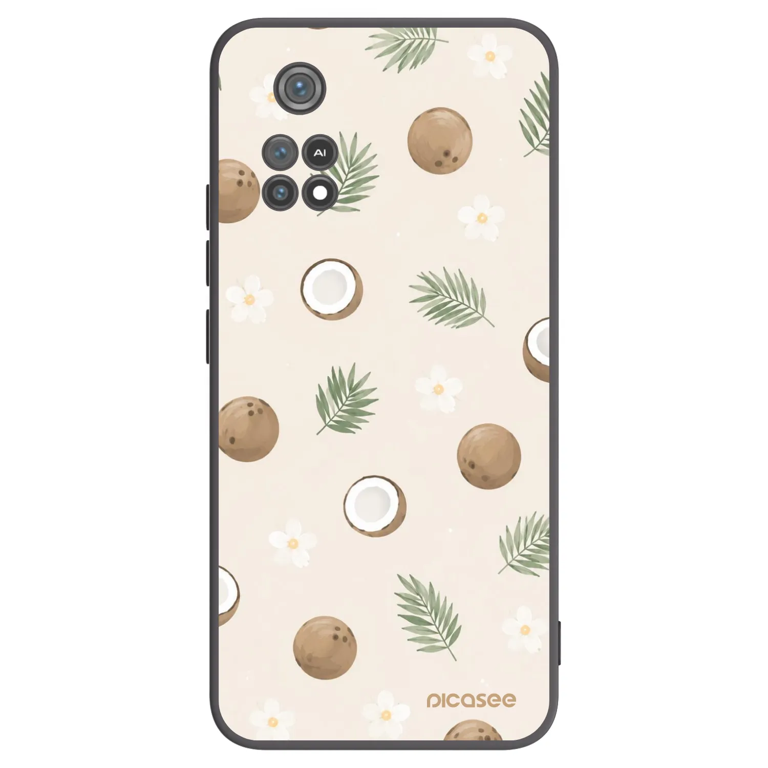 Picasee crna silikonska maskica za Xiaomi Poco M4 Pro - Coconut Breeze