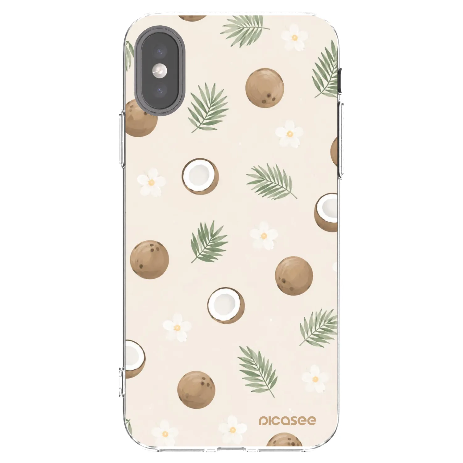 Picasee silikonska prozirna maskica za Apple iPhone X/XS - Coconut Breeze