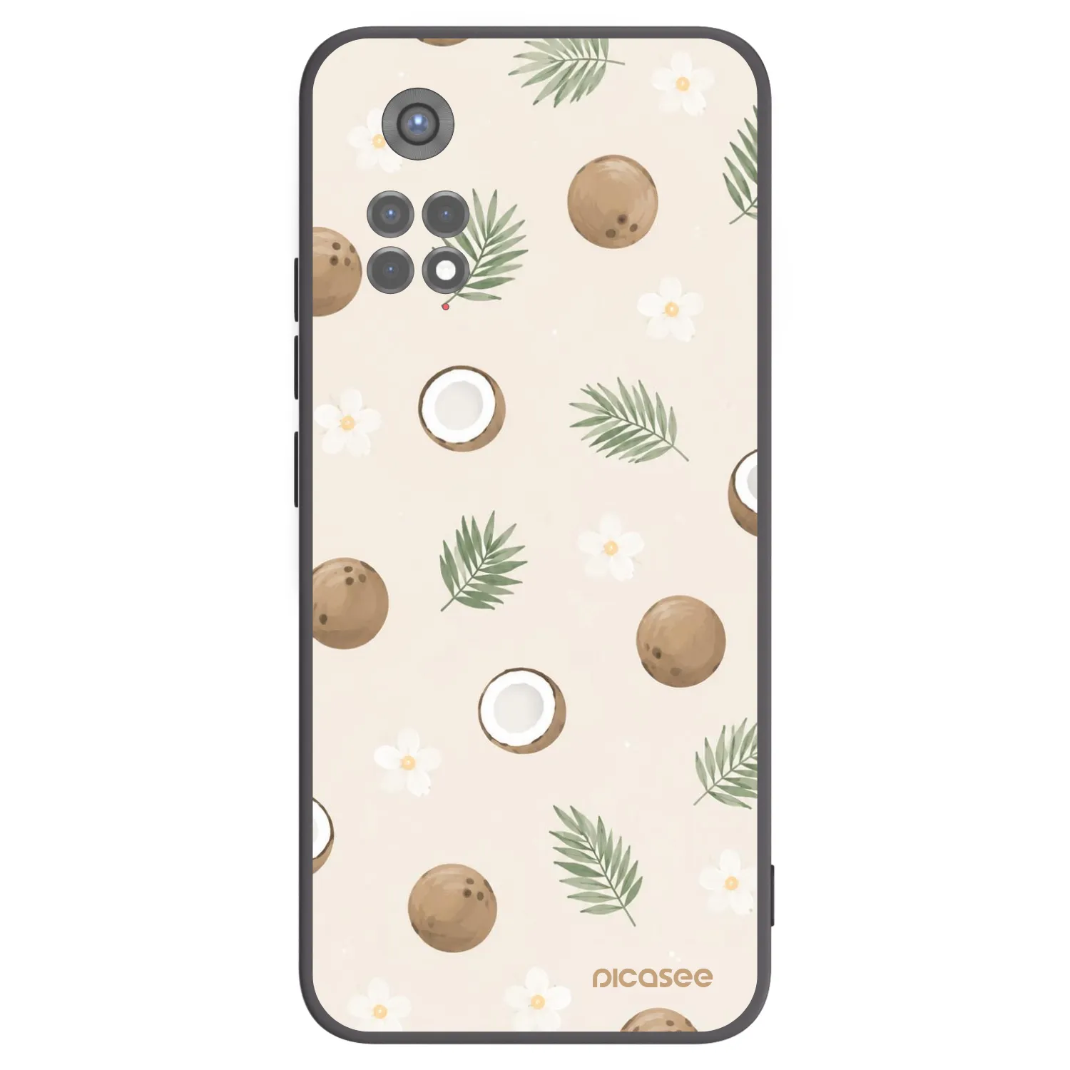 Picasee crna silikonska maskica za Xiaomi Redmi Note 11S 5G - Coconut Breeze