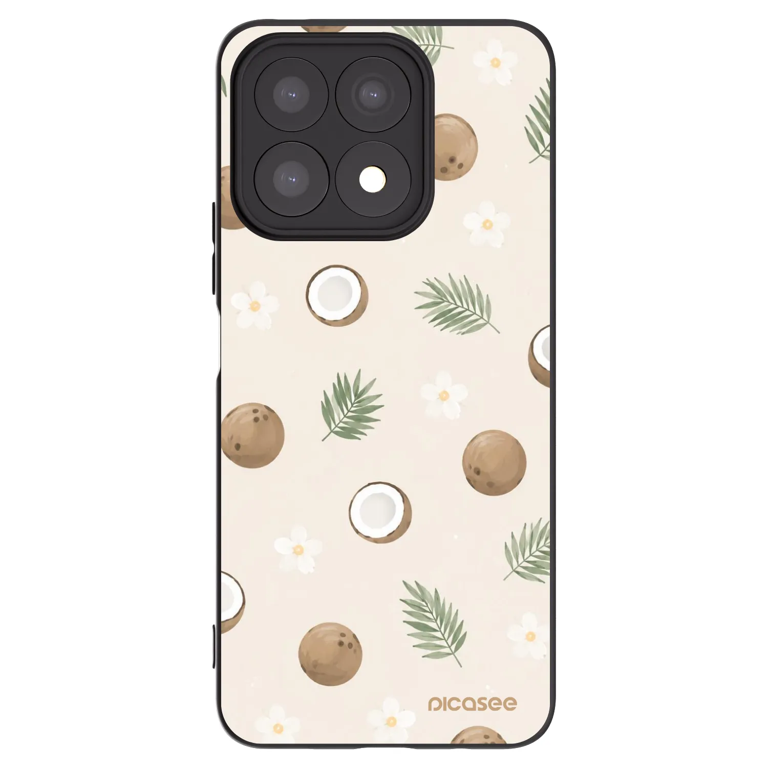 Picasee crna silikonska maskica za Honor X8a - Coconut Breeze