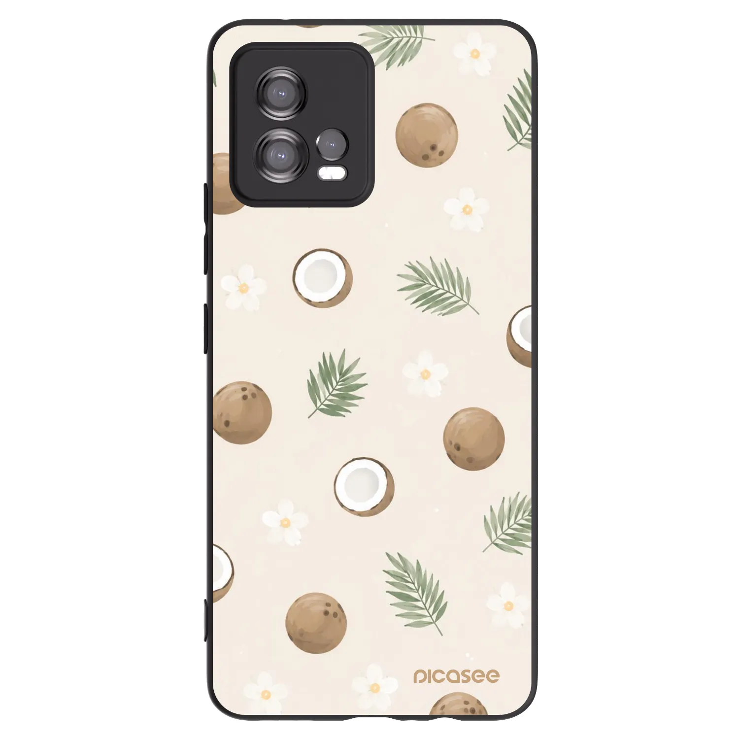 Picasee crna silikonska maskica za Motorola Moto G72 - Coconut Breeze