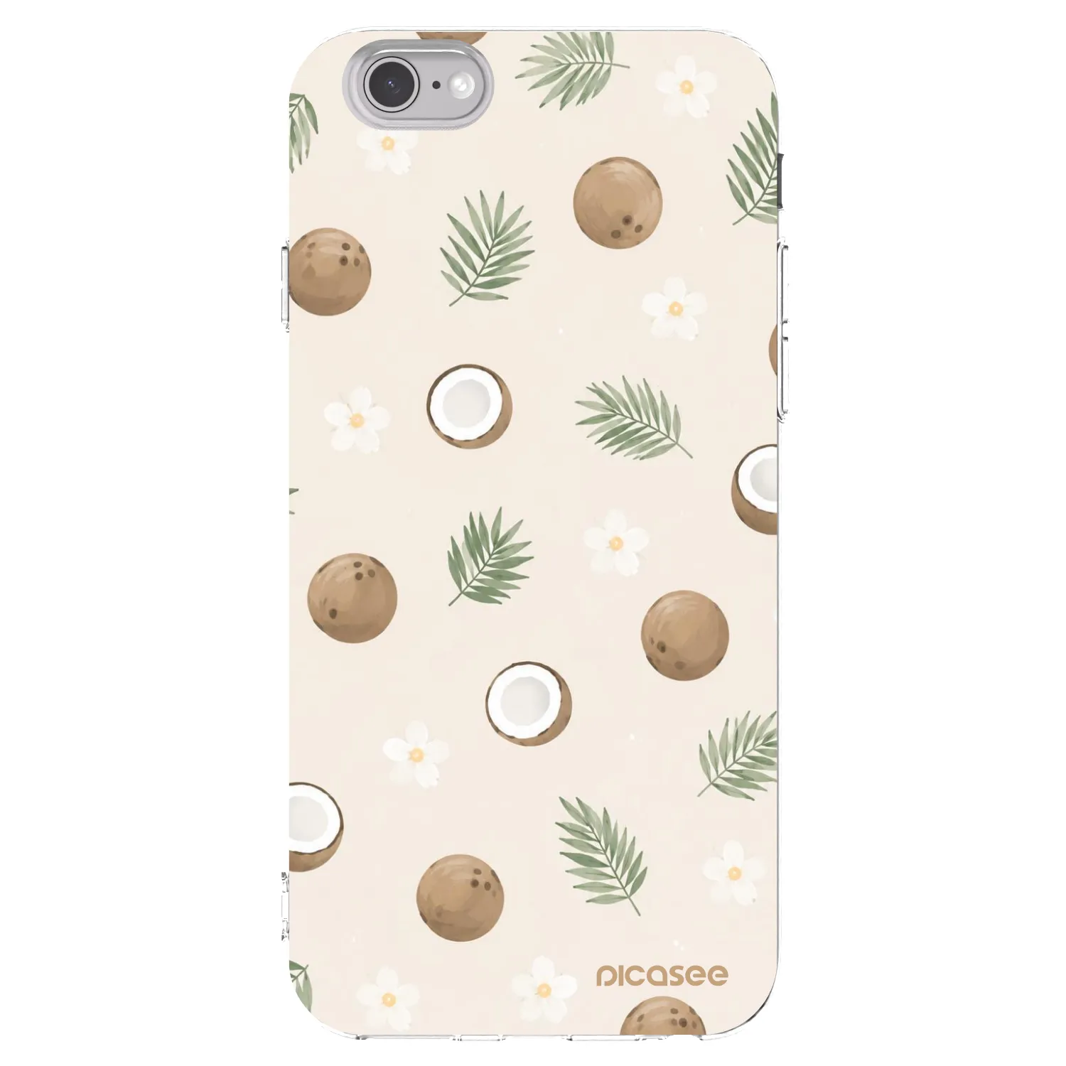 Picasee silikonska prozirna maskica za Apple iPhone 6/6S - Coconut Breeze