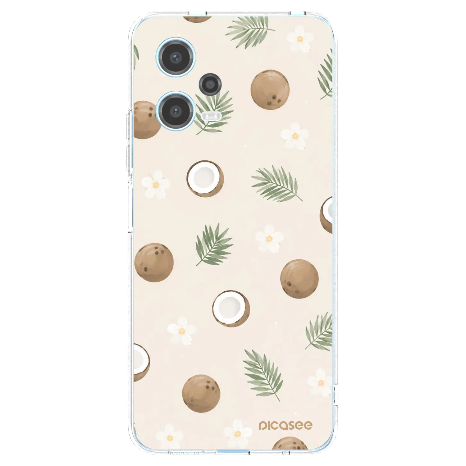 Picasee silikonska prozirna maskica za Xiaomi Redmi Note 12 5G - Coconut Breeze