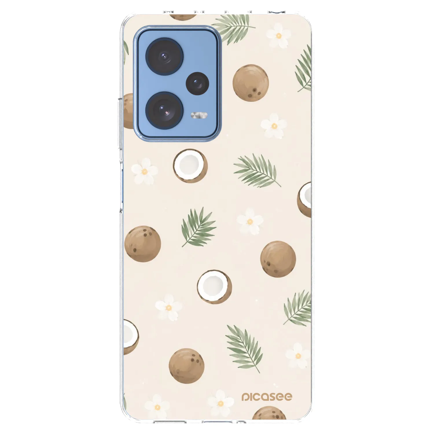 Picasee silikonska prozirna maskica za Xiaomi Redmi Note 12 Pro 5G - Coconut Breeze