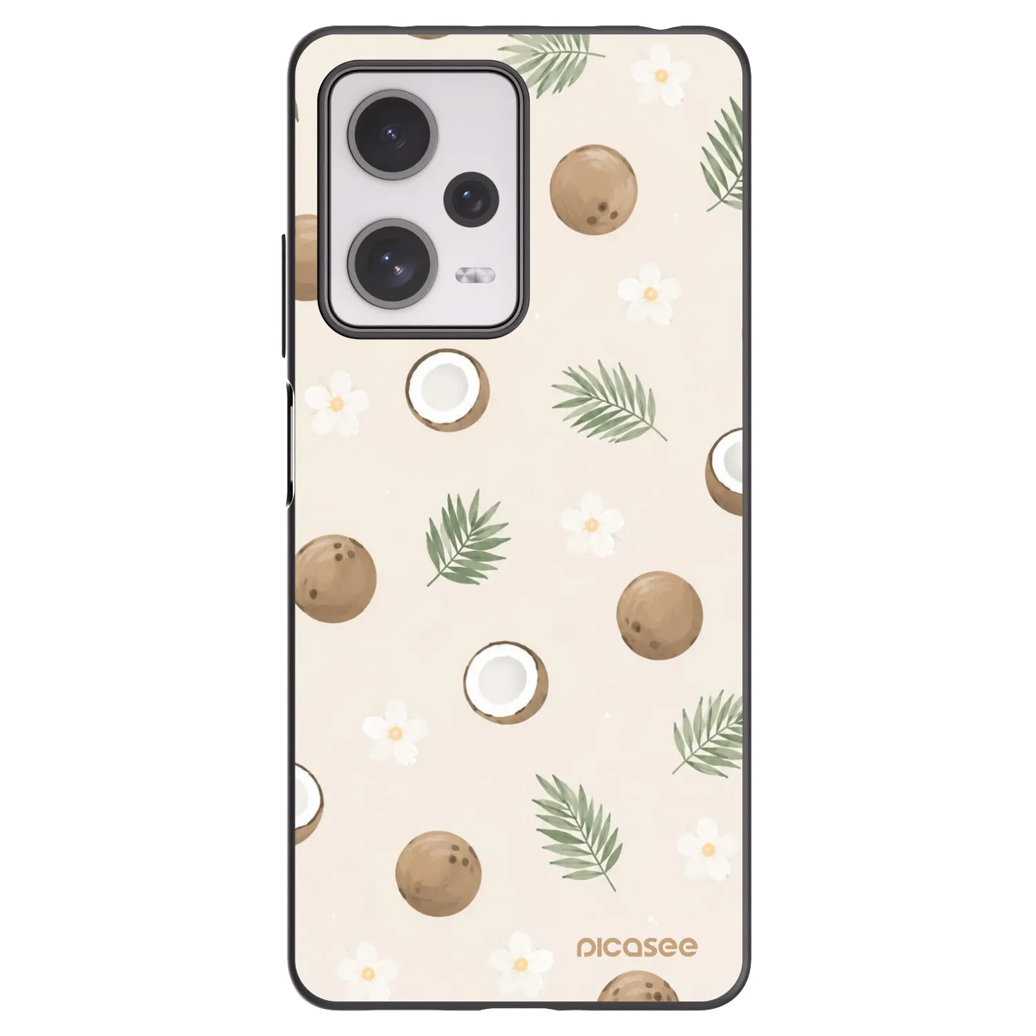 Picasee crna silikonska maskica za Xiaomi Redmi Note 12 Pro+ 5G - Coconut Breeze
