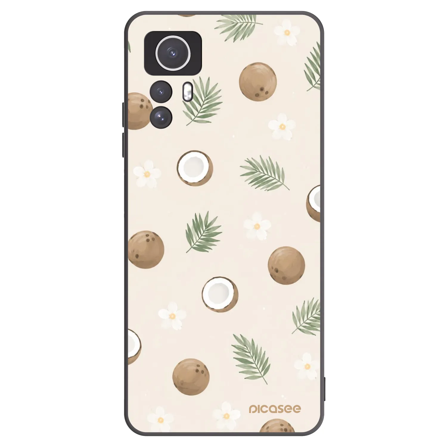 Picasee crna silikonska maskica za Xiaomi Redmi Note 12S - Coconut Breeze