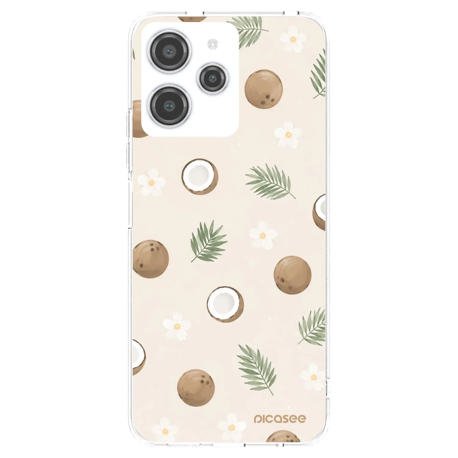Picasee silikonska prozirna maskica za Xiaomi Redmi 12 4G - Coconut Breeze