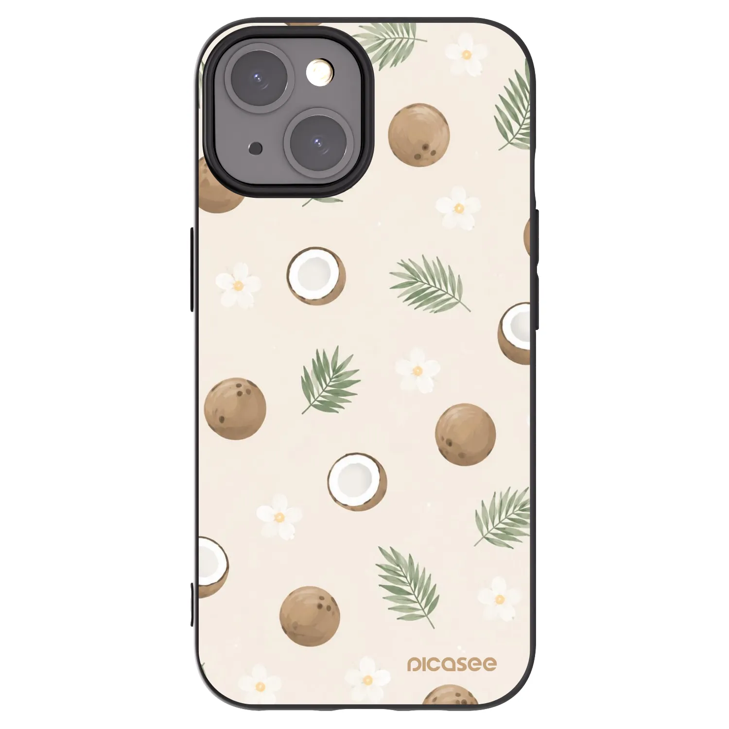 Picasee crna silikonska maskica za Apple iPhone 15 - Coconut Breeze