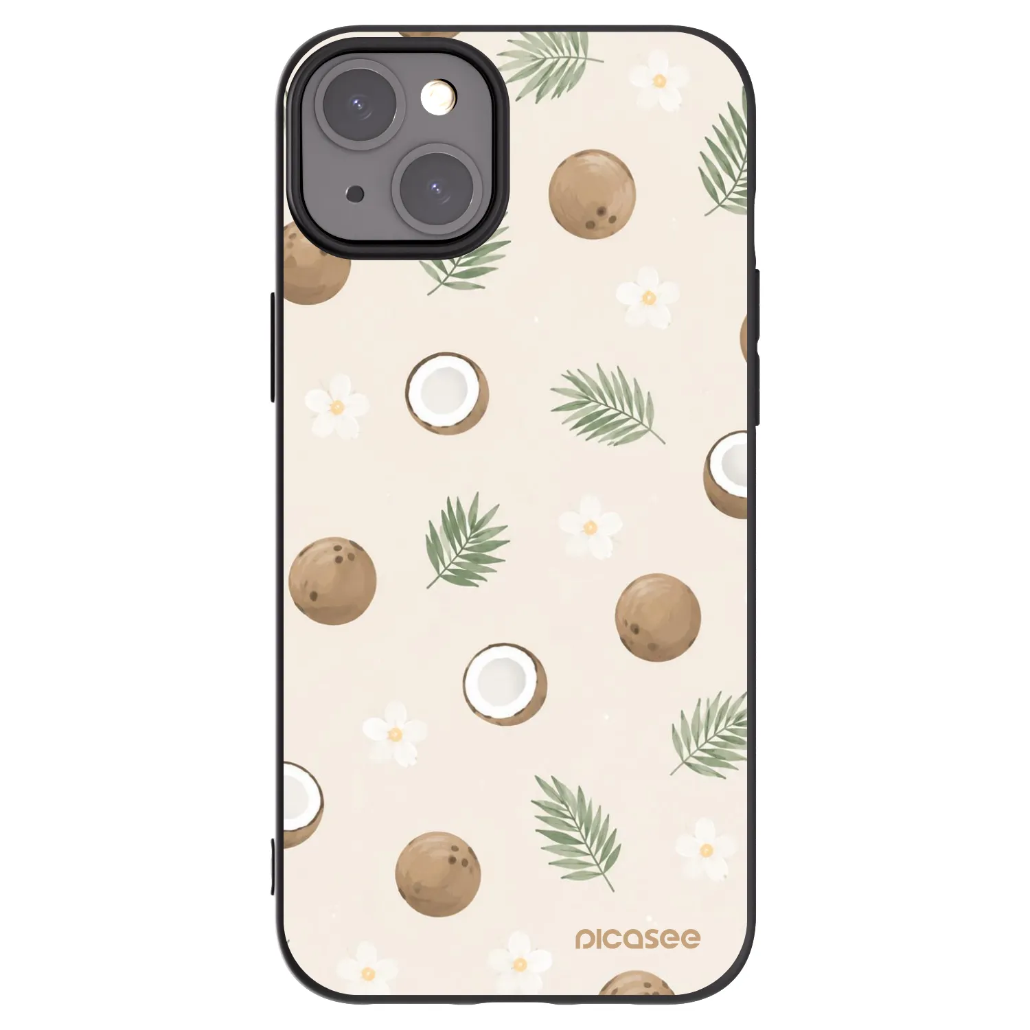 Picasee crna silikonska maskica za Apple iPhone 15 Plus - Coconut Breeze