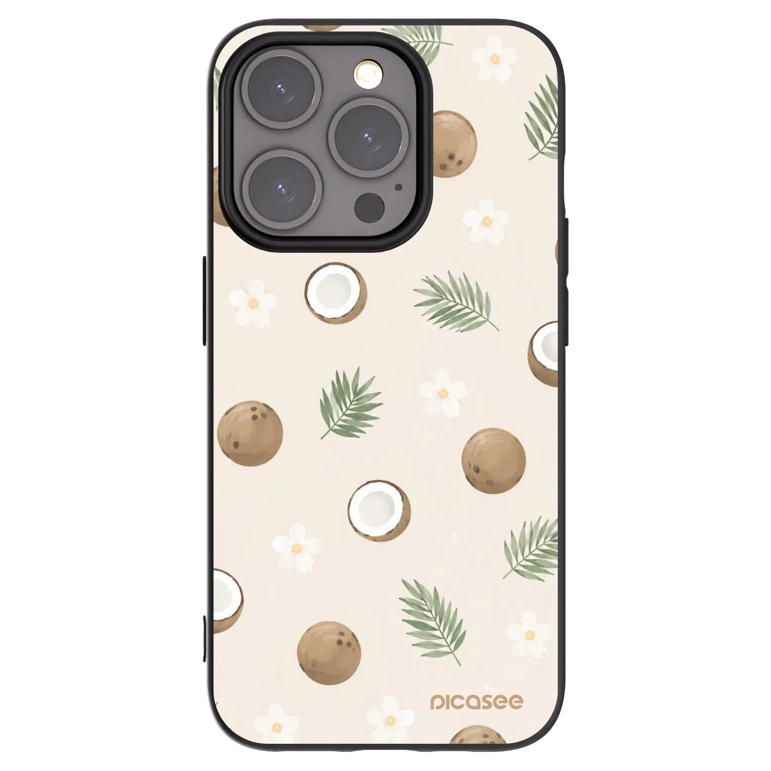 Picasee crna silikonska maskica za Apple iPhone 15 Pro - Coconut Breeze
