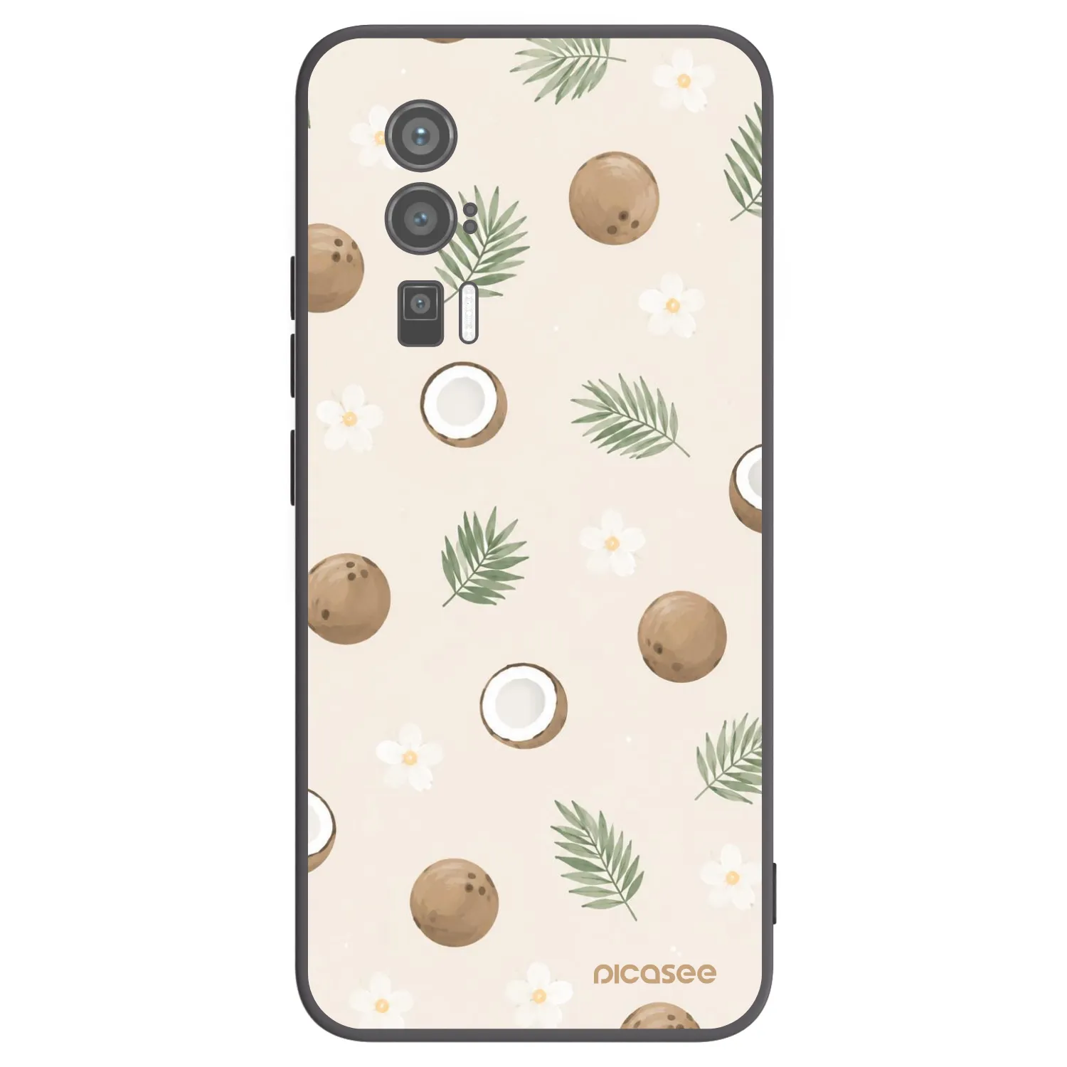 Picasee crna silikonska maskica za Xiaomi Poco F5 Pro 5G - Coconut Breeze