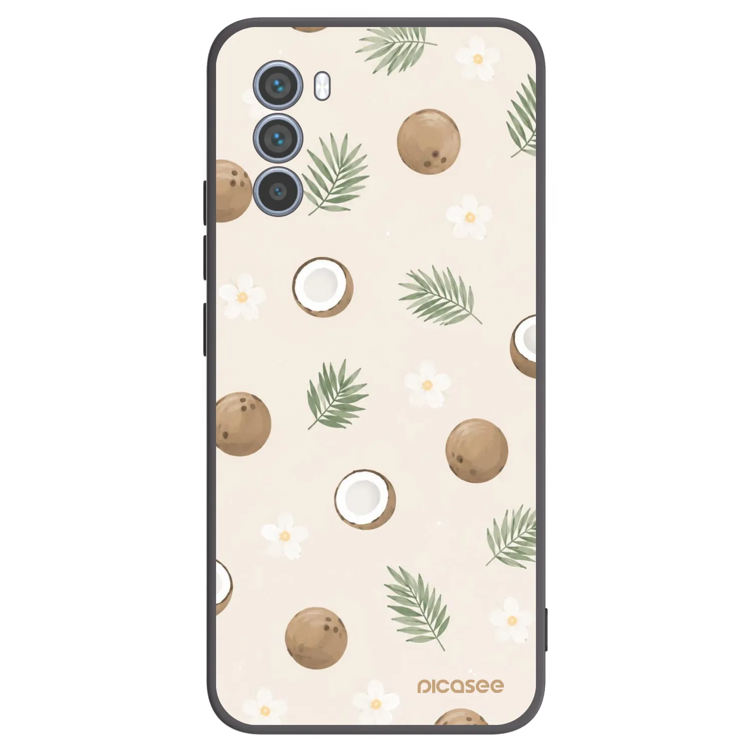 Picasee crna silikonska maskica za Motorola Moto G62 - Coconut Breeze