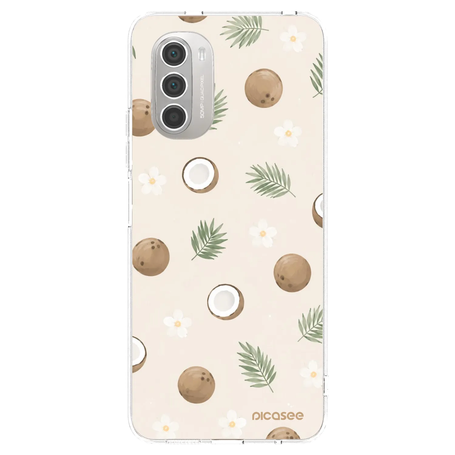 Picasee silikonska prozirna maskica za Motorola Moto G51 - Coconut Breeze