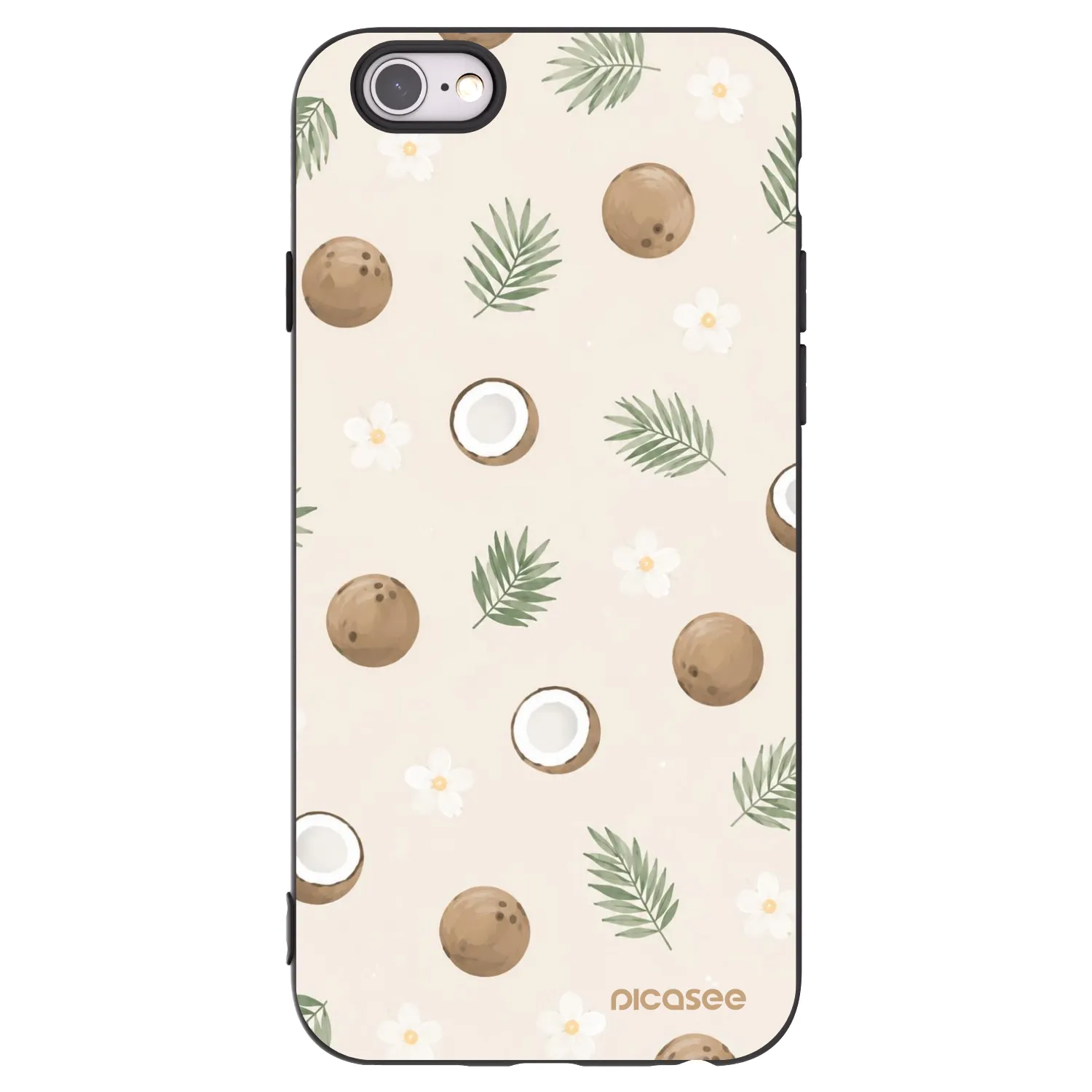 Picasee crna silikonska maskica za Apple iPhone 6/6S - Coconut Breeze
