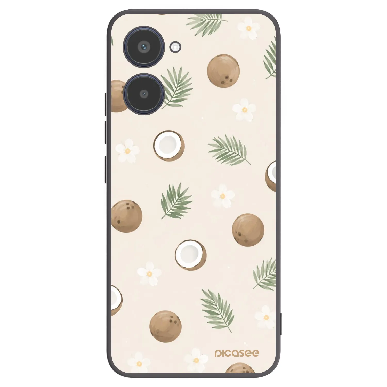 Picasee crna silikonska maskica za Realme 10 4G - Coconut Breeze