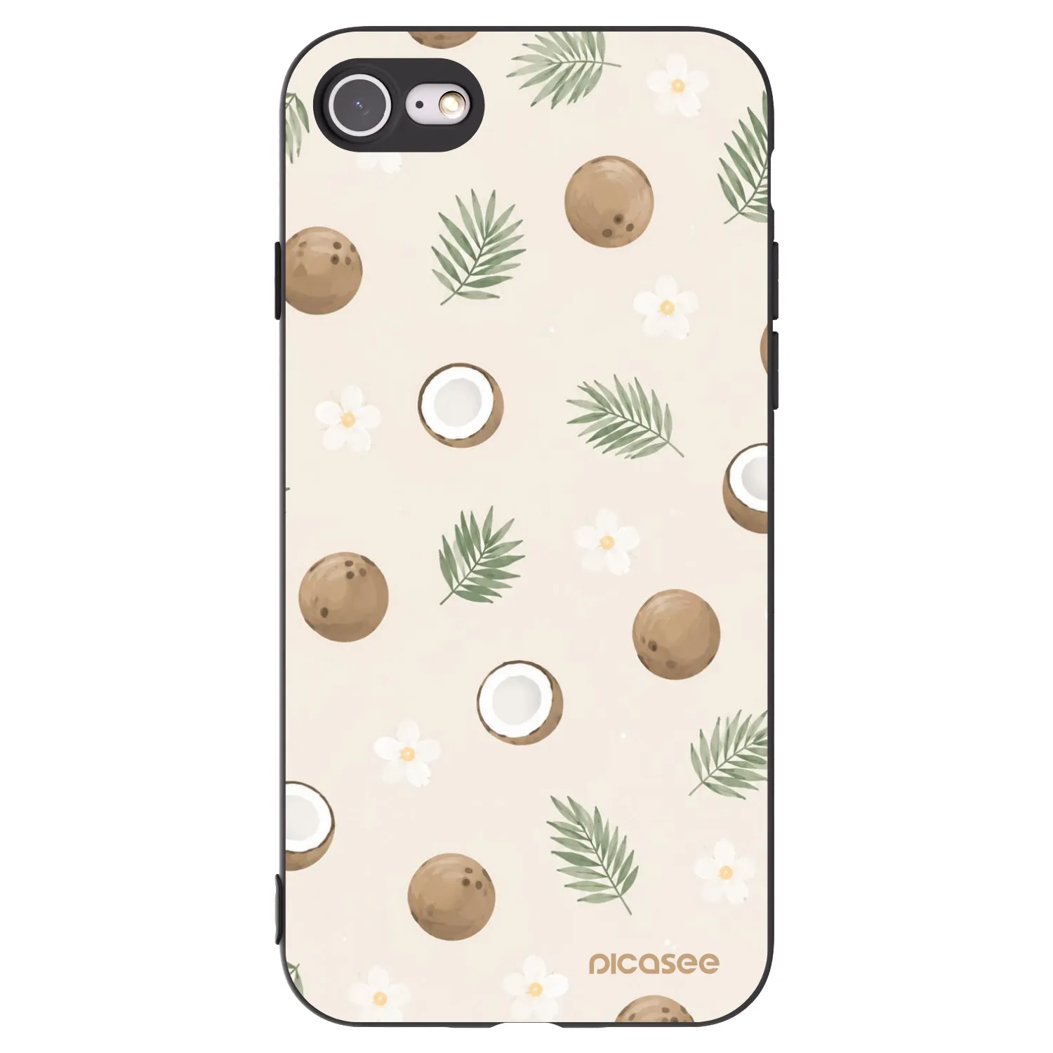 Picasee crna silikonska maskica za Apple iPhone 7 - Coconut Breeze