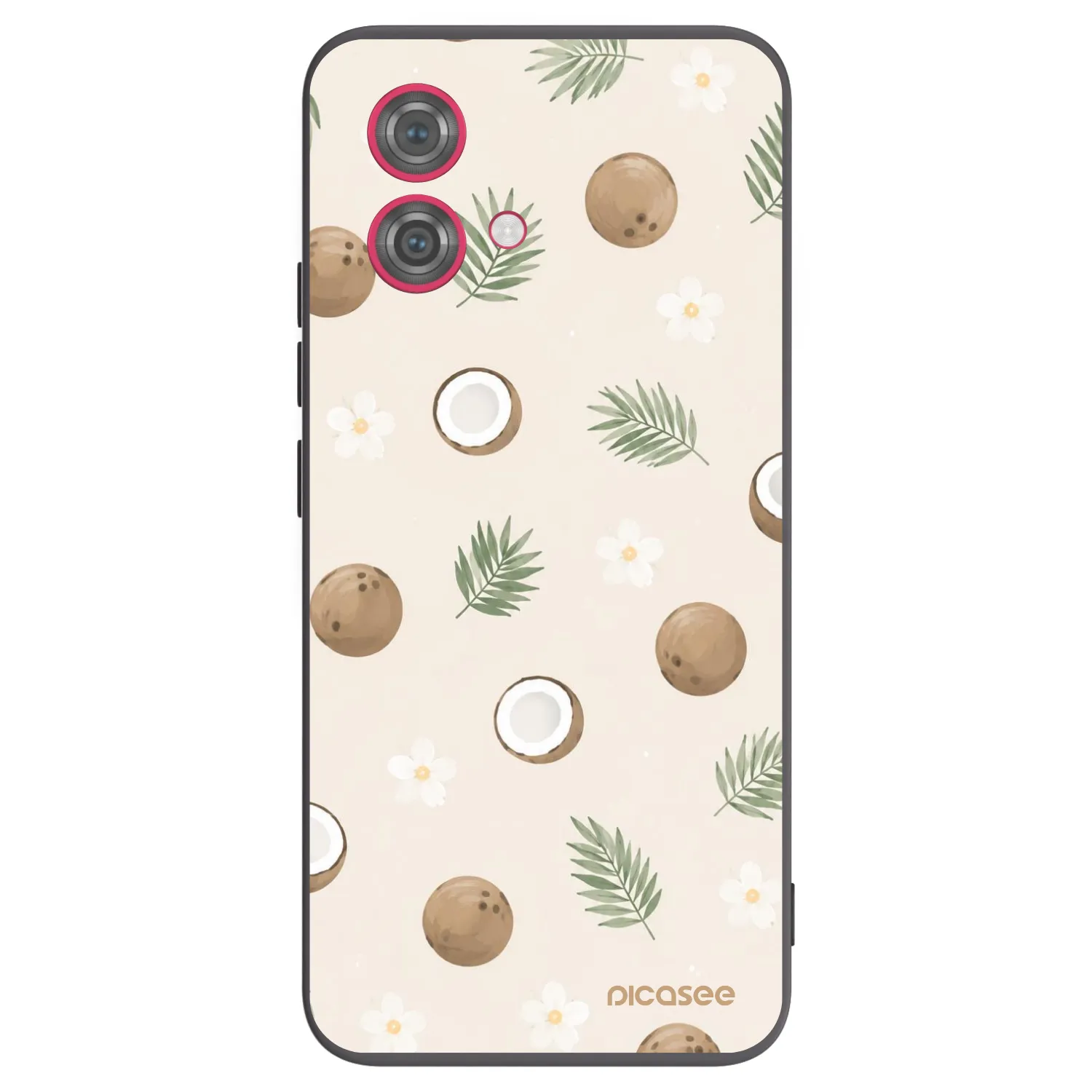 Picasee crna silikonska maskica za Motorola Moto G84 5G - Coconut Breeze