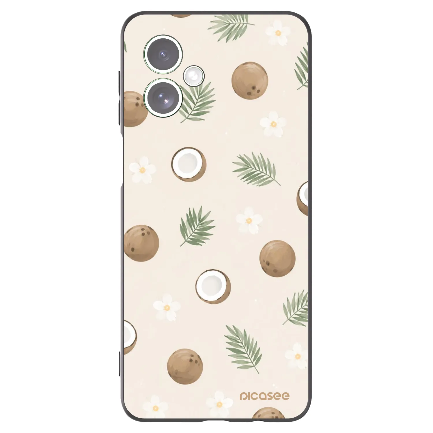 Picasee crna silikonska maskica za Motorola Moto G54 5G - Coconut Breeze