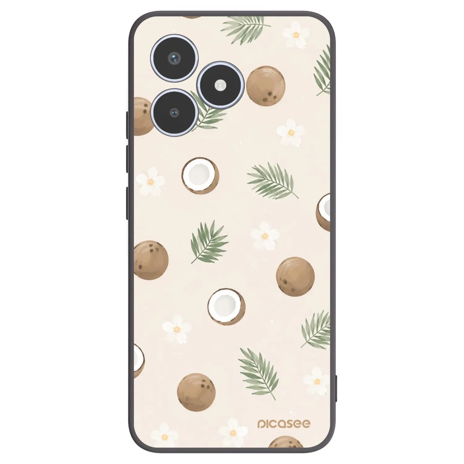 Picasee crna silikonska maskica za Realme C53 - Coconut Breeze