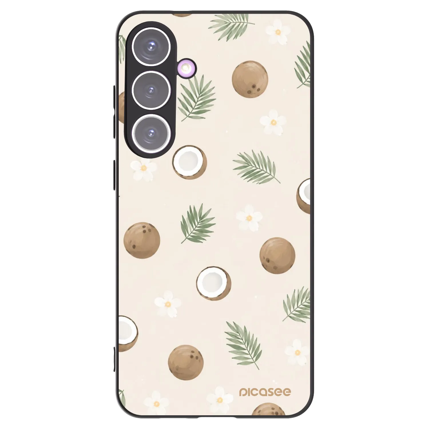 Picasee crna silikonska maskica za Samsung Galaxy S24+ S926B 5G - Coconut Breeze