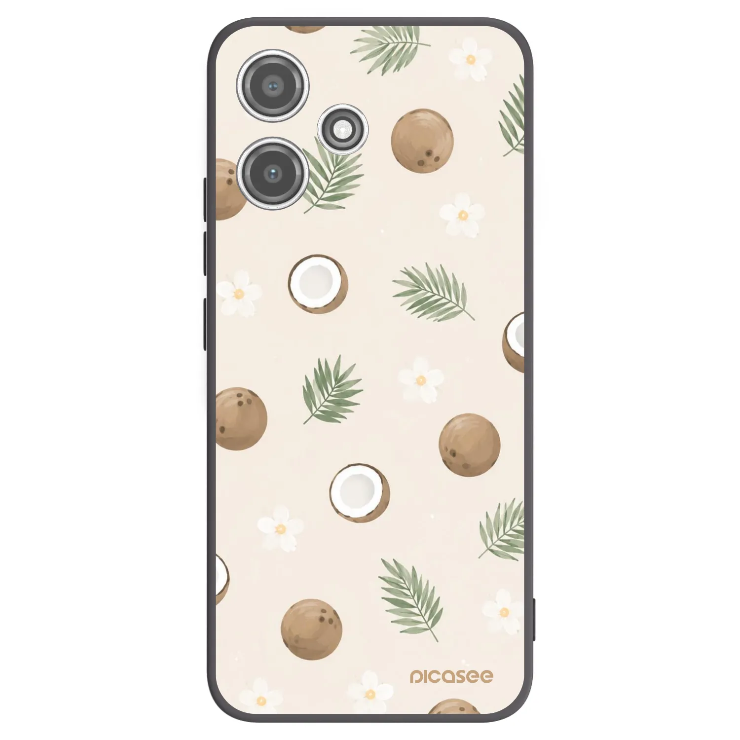 Picasee crna silikonska maskica za Xiaomi Redmi 12 5G - Coconut Breeze