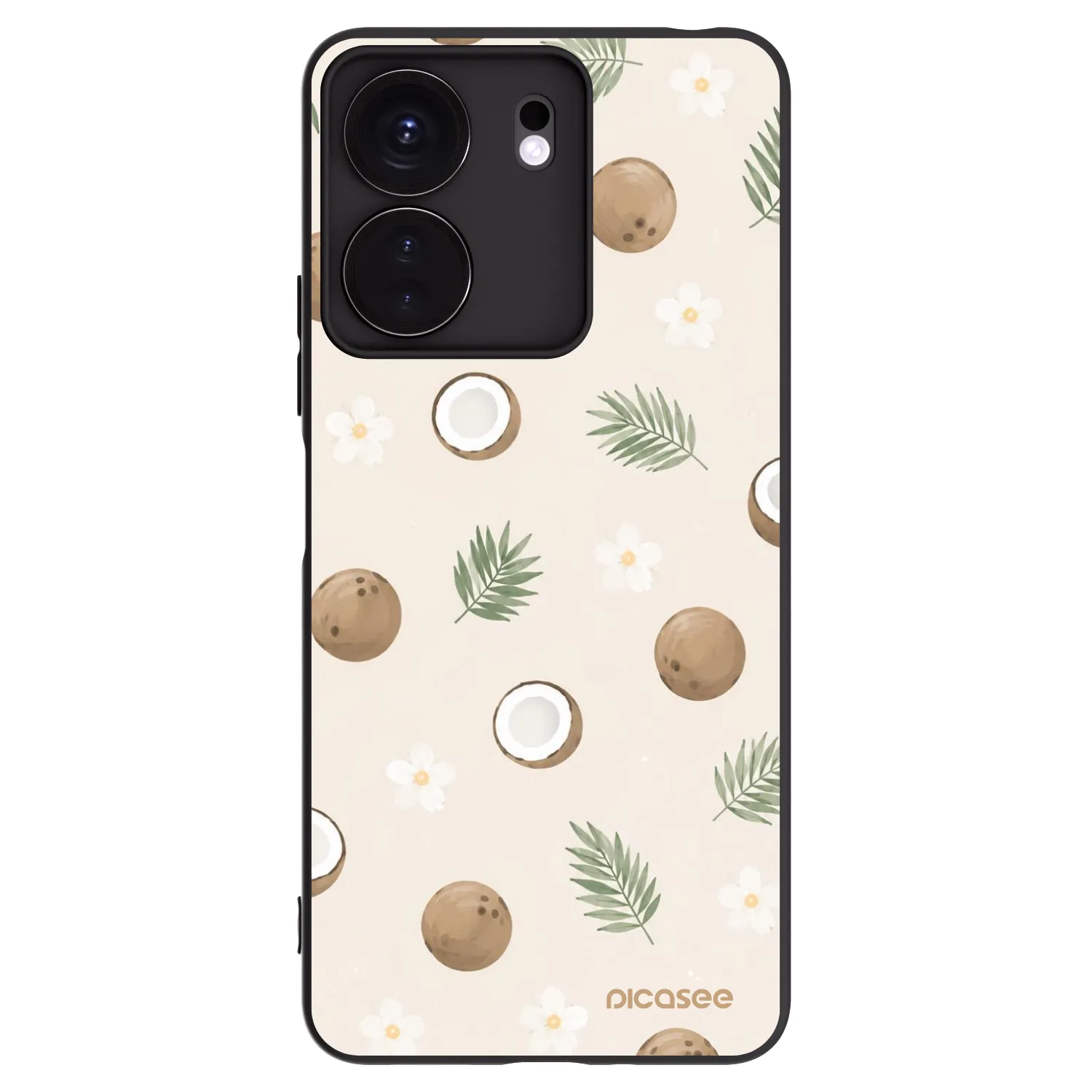 Picasee crna silikonska maskica za Xiaomi Redmi 13C 4G - Coconut Breeze