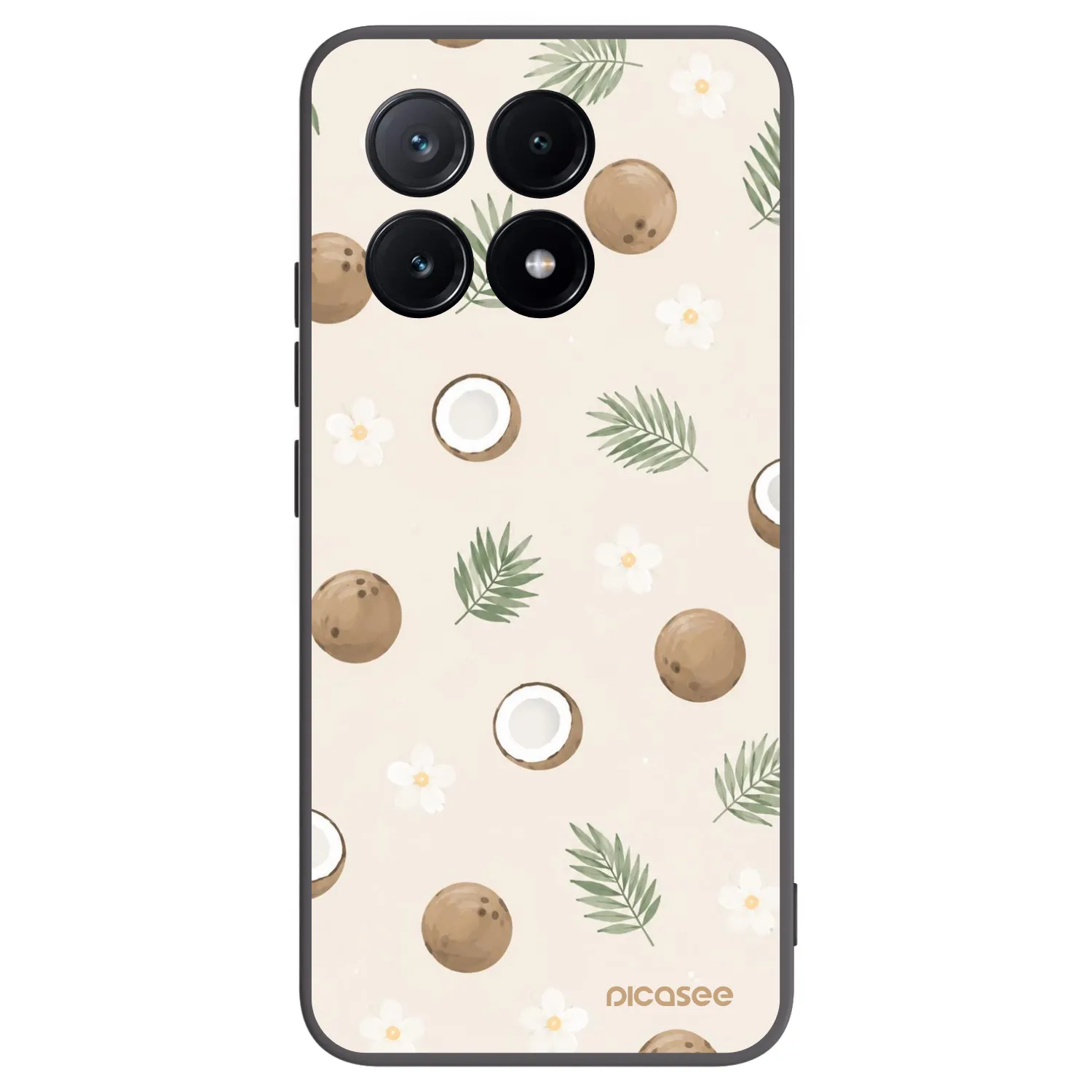 Picasee crna silikonska maskica za Xiaomi Poco X6 Pro - Coconut Breeze