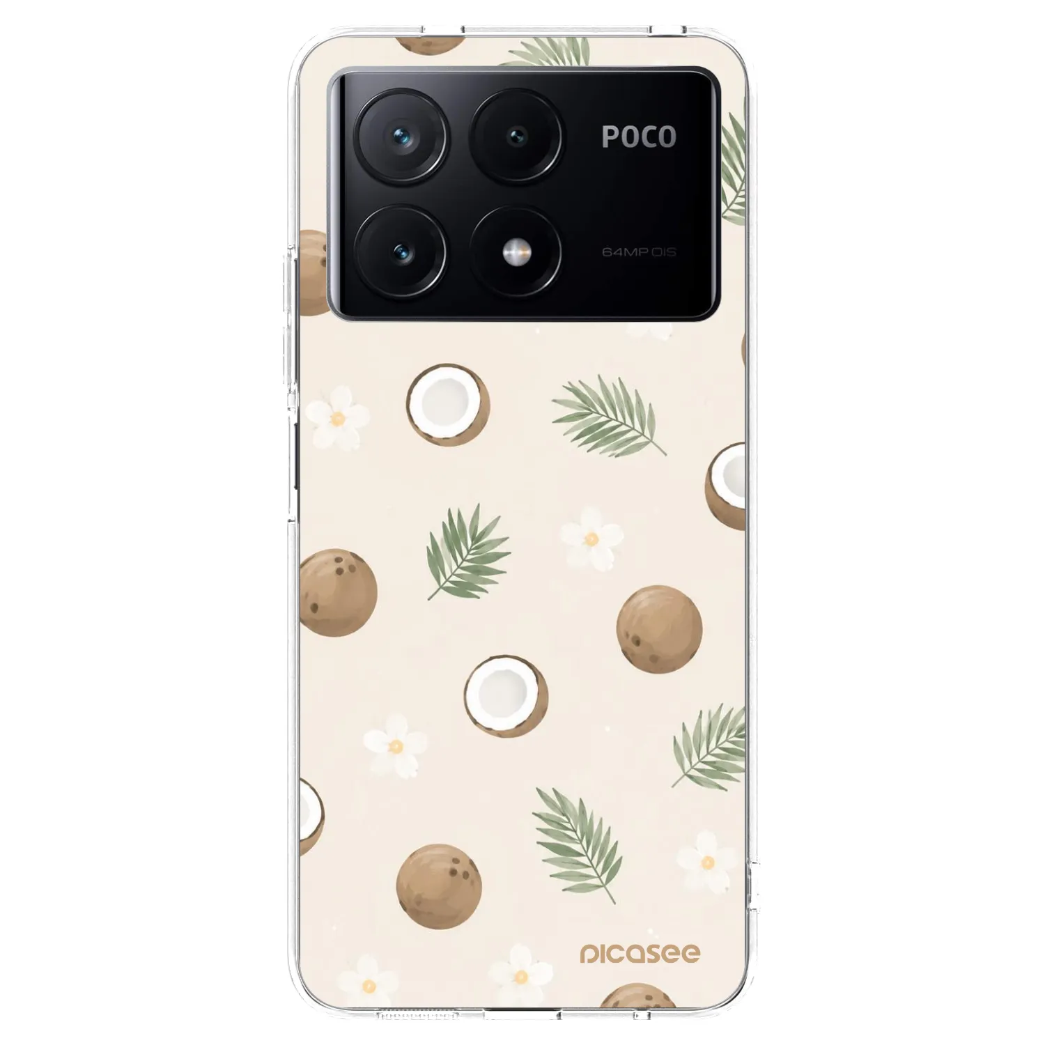 Picasee silikonska prozirna maskica za Xiaomi Poco X6 Pro - Coconut Breeze