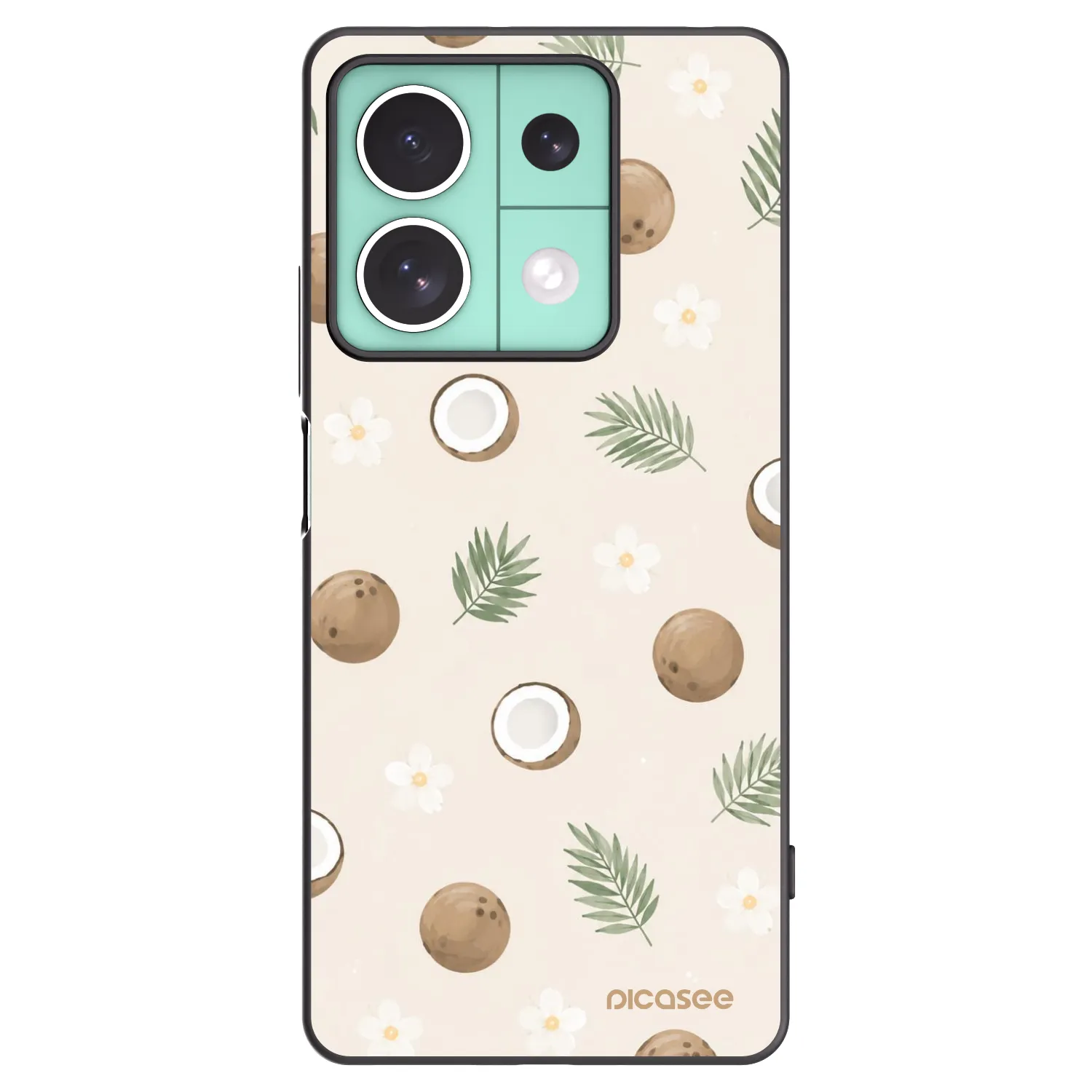 Picasee crna silikonska maskica za Xiaomi Redmi Note 13 5G - Coconut Breeze