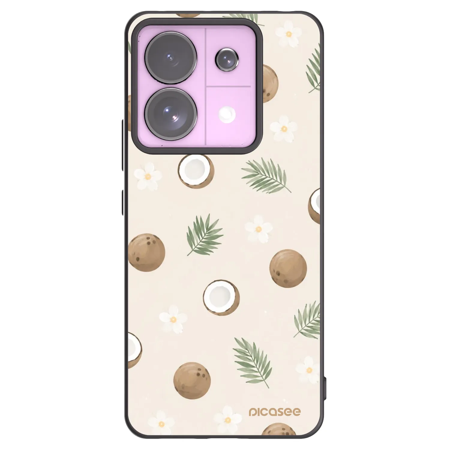 Picasee crna silikonska maskica za Xiaomi Redmi Note 13 Pro 5G - Coconut Breeze