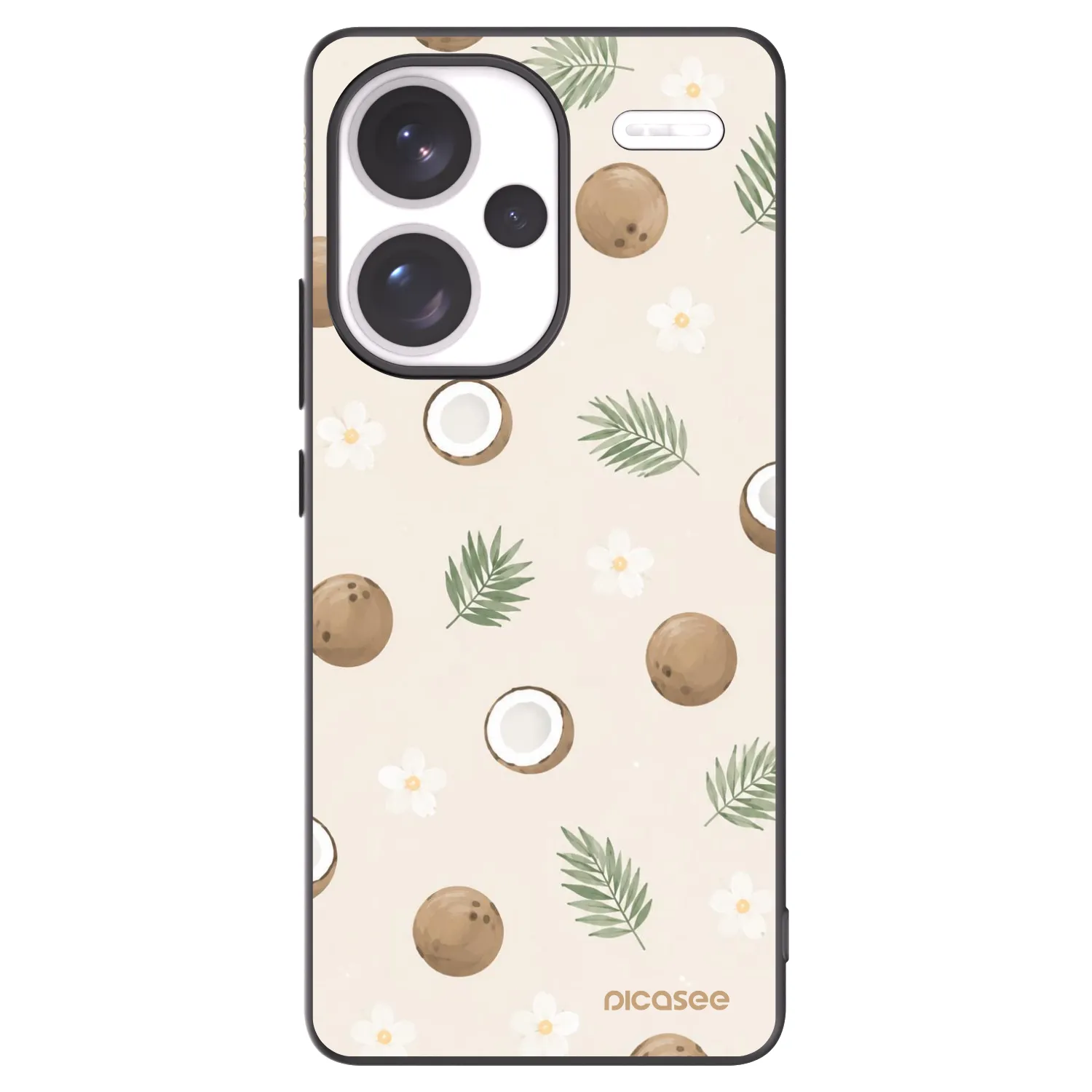 Picasee crna silikonska maskica za Xiaomi Redmi Note 13 Pro+ 5G - Coconut Breeze