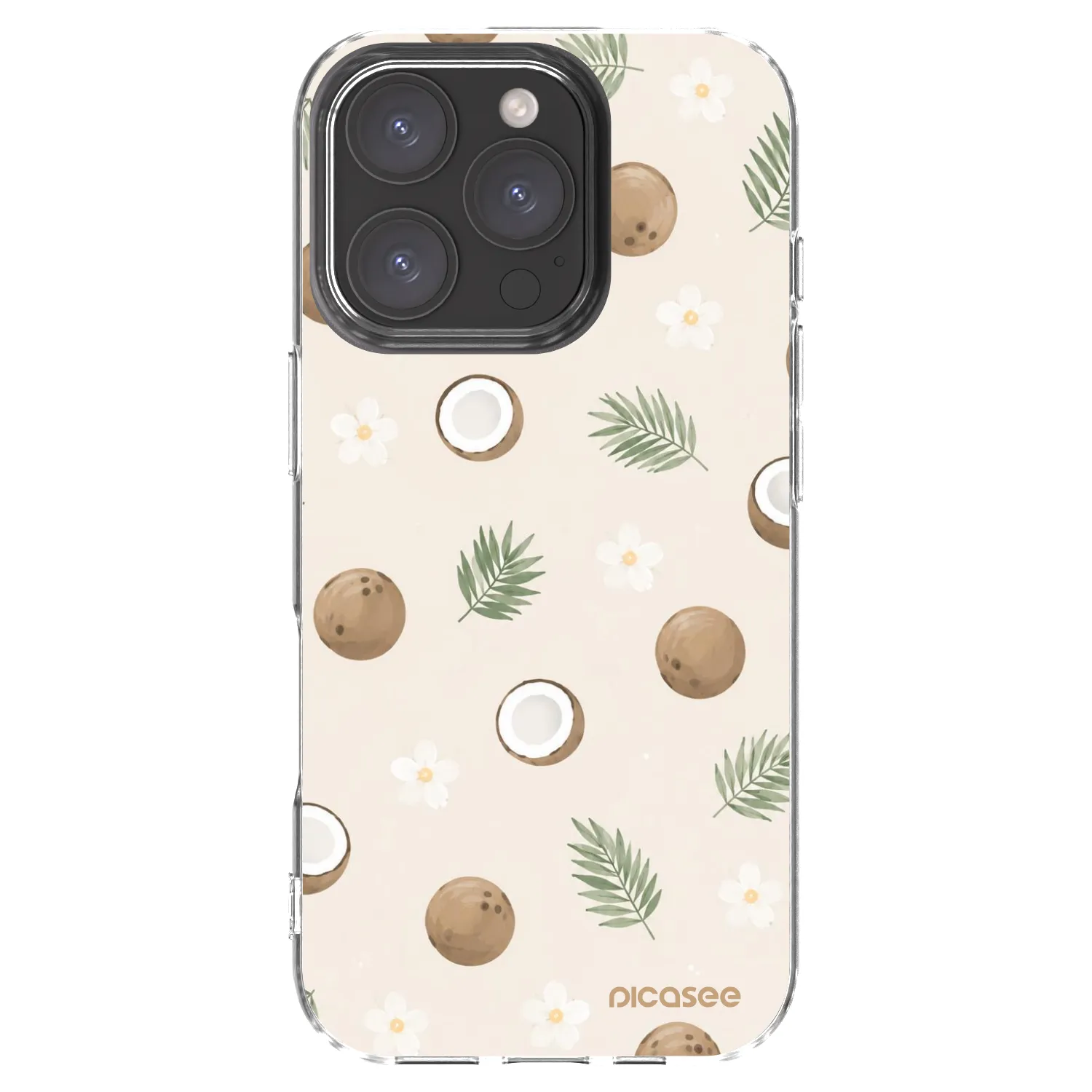 Picasee silikonska prozirna maskica za Apple iPhone 16 Pro - Coconut Breeze